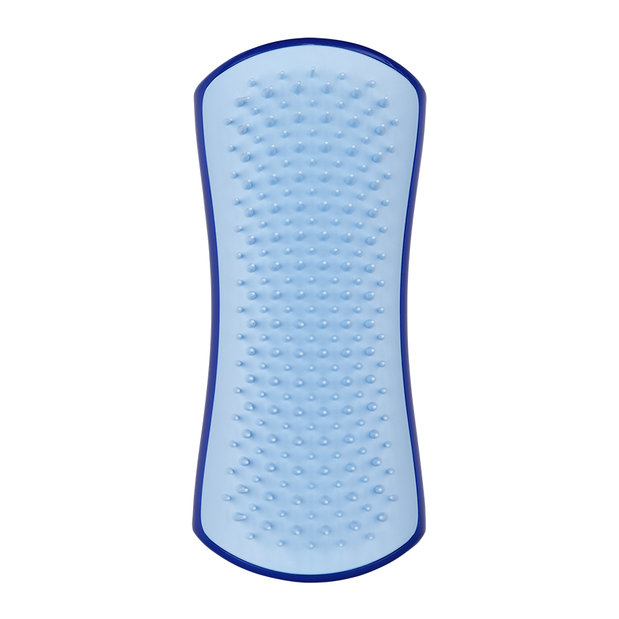 Pet Teezer Deshedding Small Dog Brush Blue & Light Blue