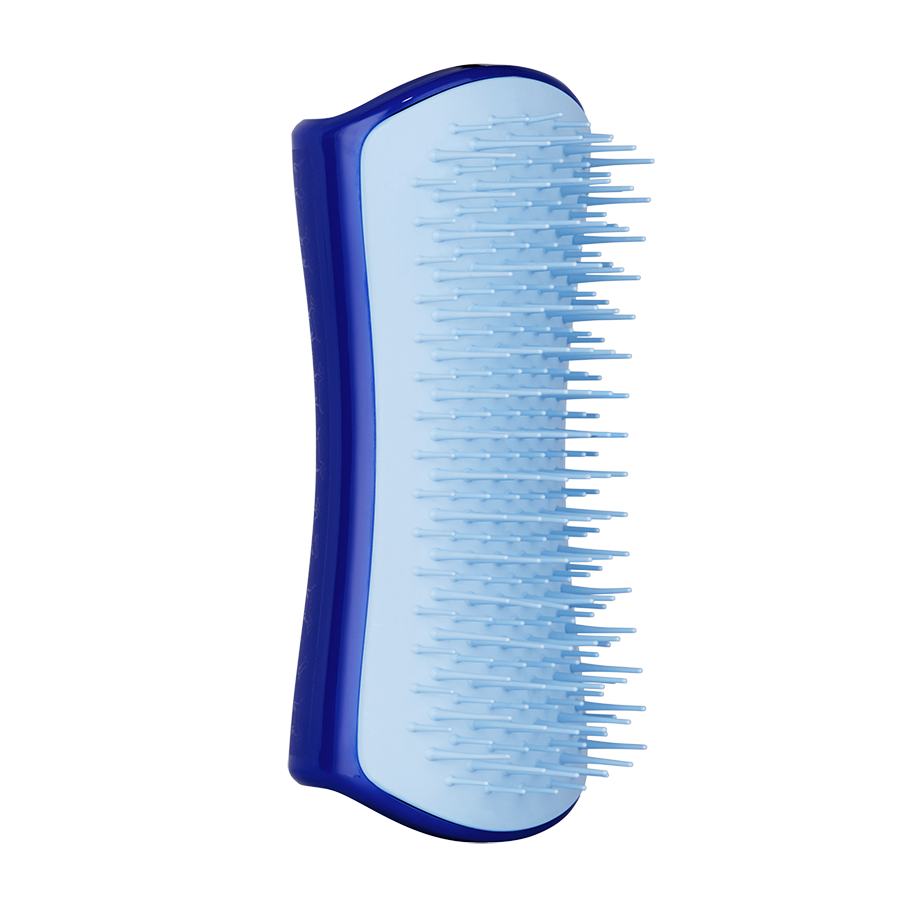 Pet Teezer Deshedding Small Dog Brush Blue & Light Blue