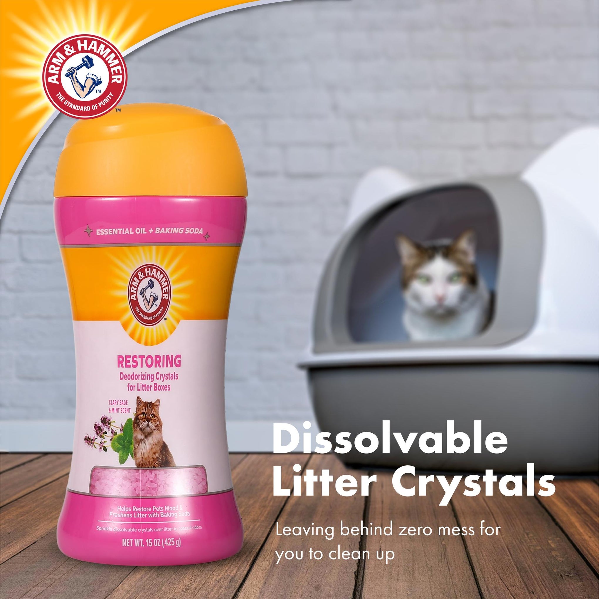 Arm and Hammer Litter Box Cat Crystals Restore 443ml