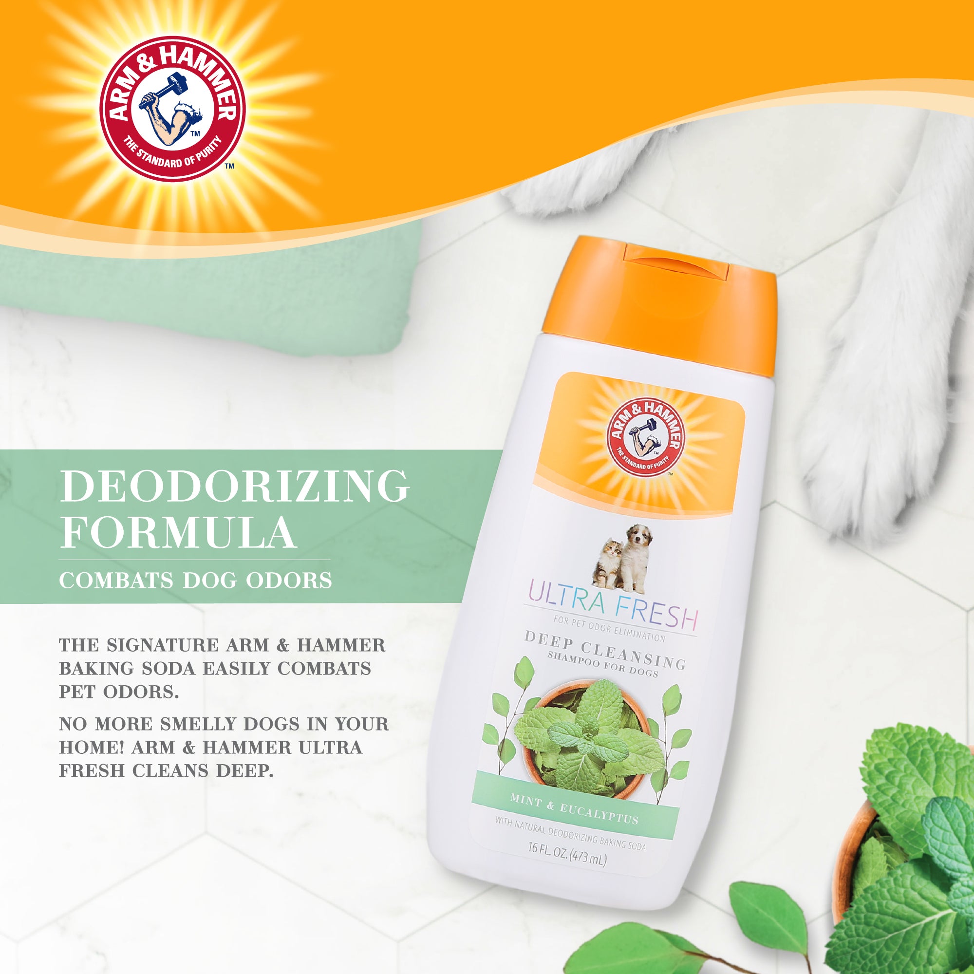 Arm and Hammer Ultra Fresh Deep Cleansing Shampoo with Charcoal & Rosemary 473ml