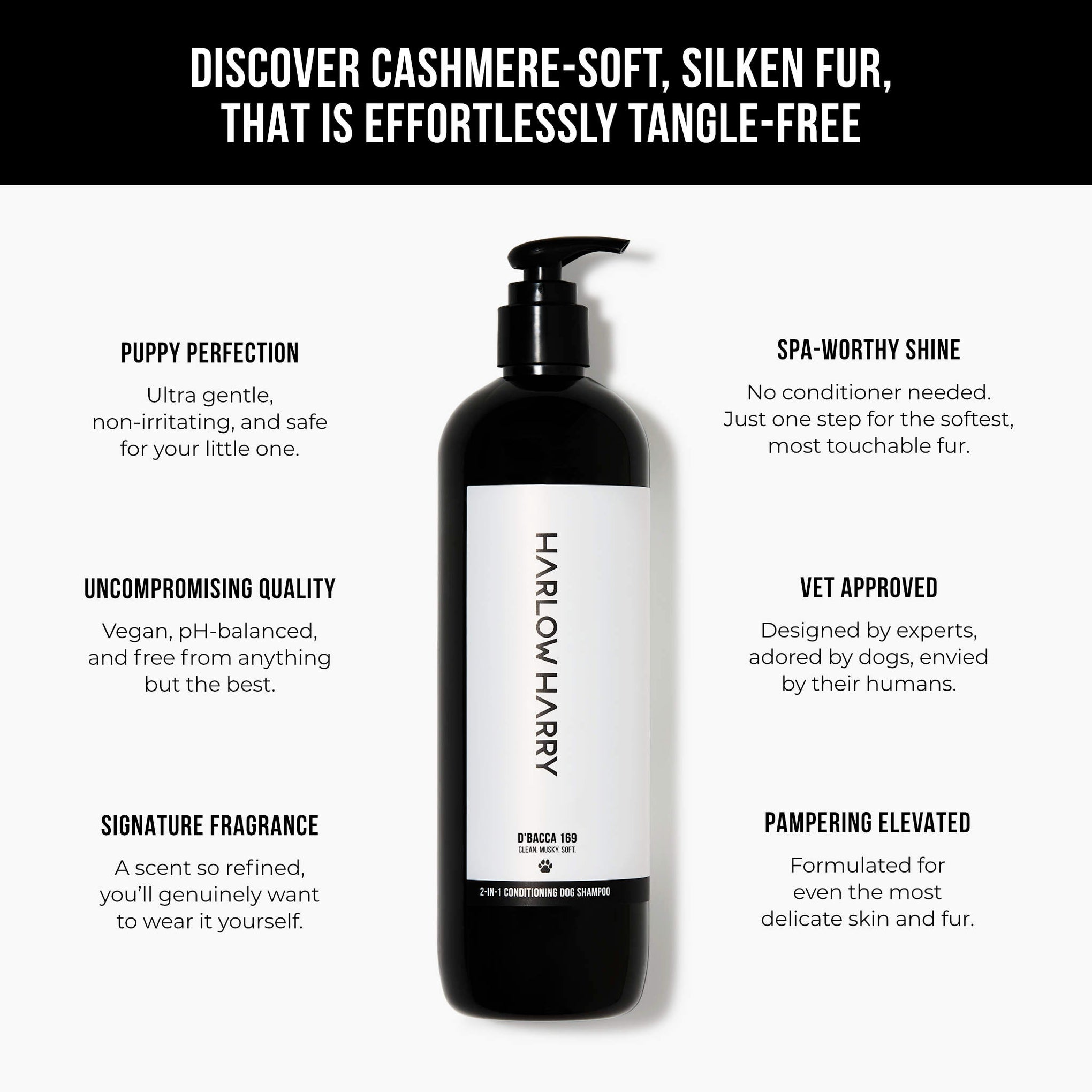 HARLOW HARRY 2-in-1 Dog Shampoo and Conditioner D'bacca 169 500ml