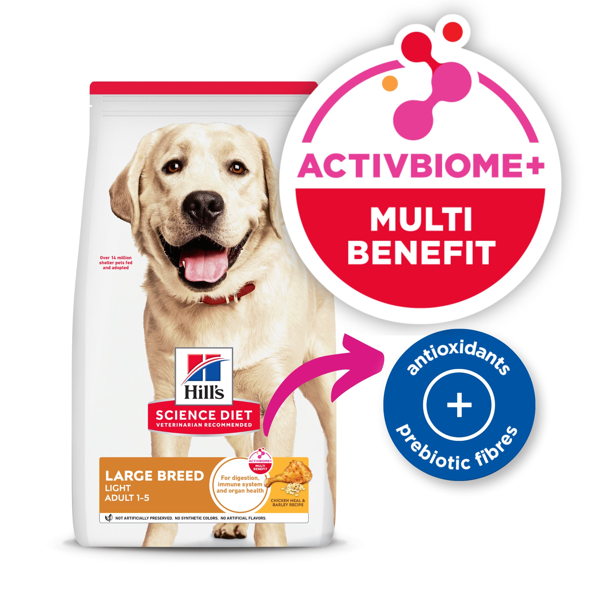 Hill's Science Diet Adult Light Large Breed Dry Dog Food 12kg