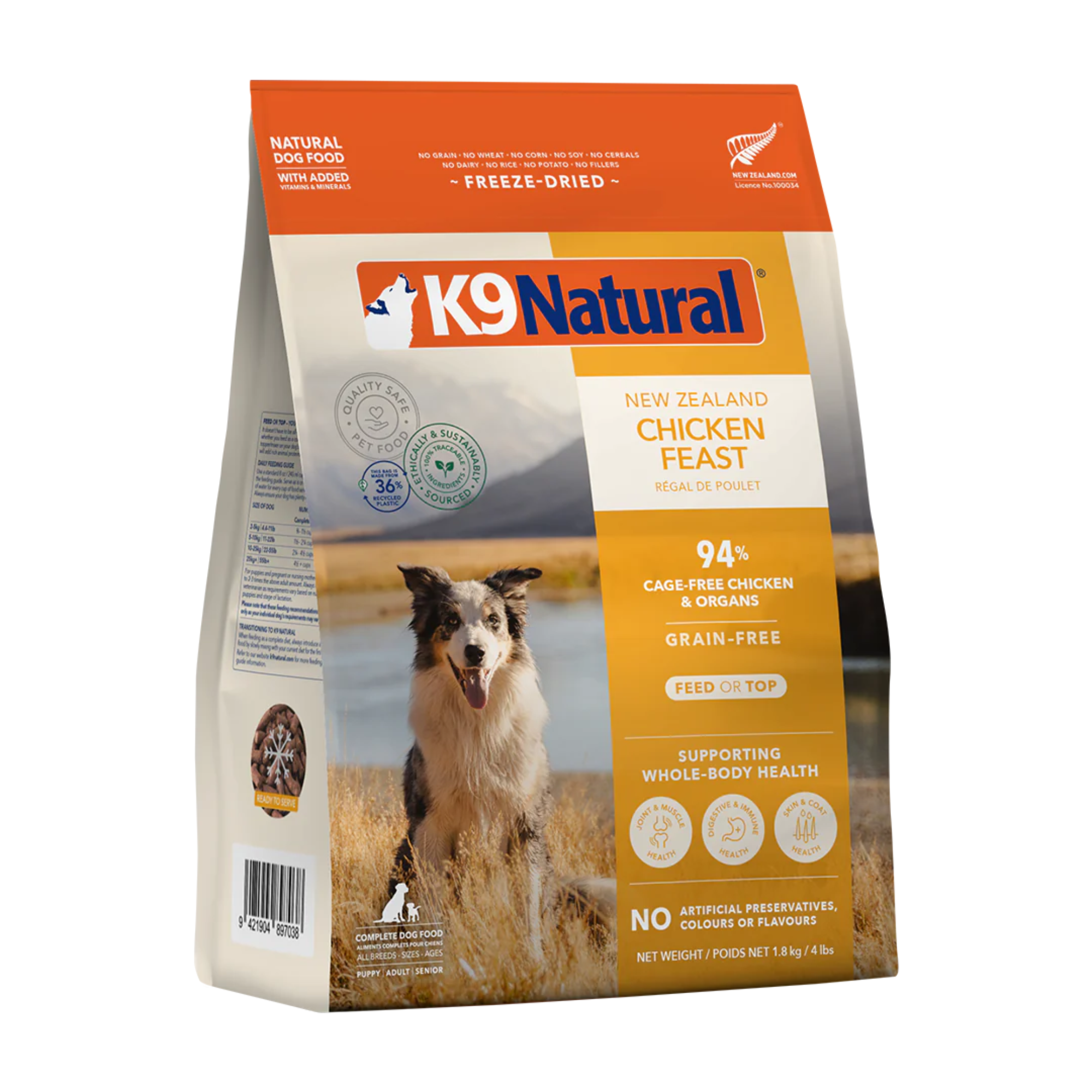 K9 Natural Grain Free Freeze Dried Dog Food Chicken