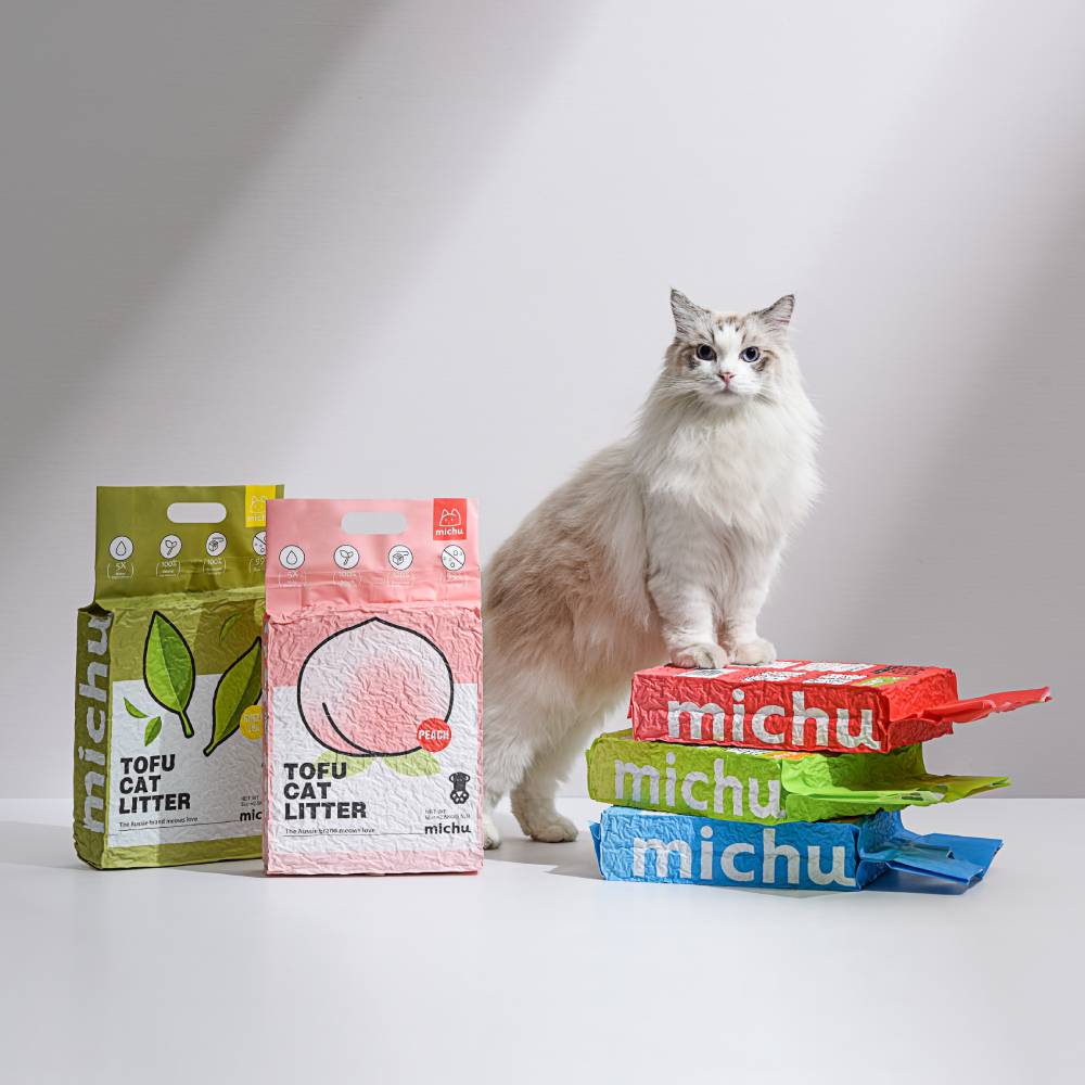 Michu Natural Clumping Tofu Cat Litter Ocean Fresh 6L