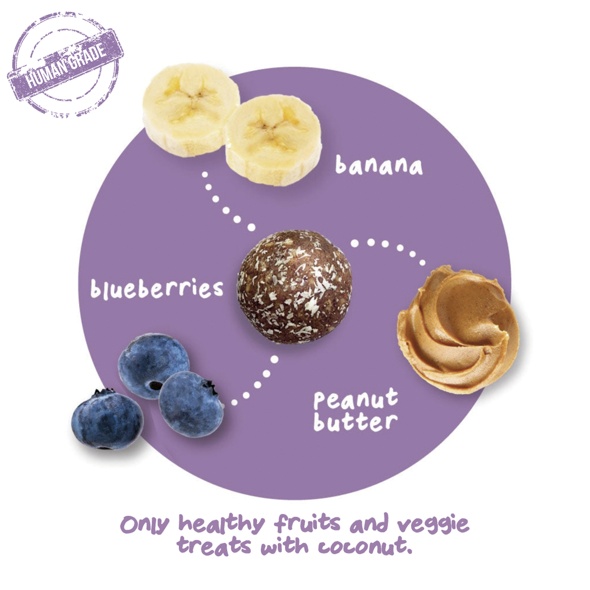 Petervescence TreatABalls Peanut Butter Blueberry & Banana 198g