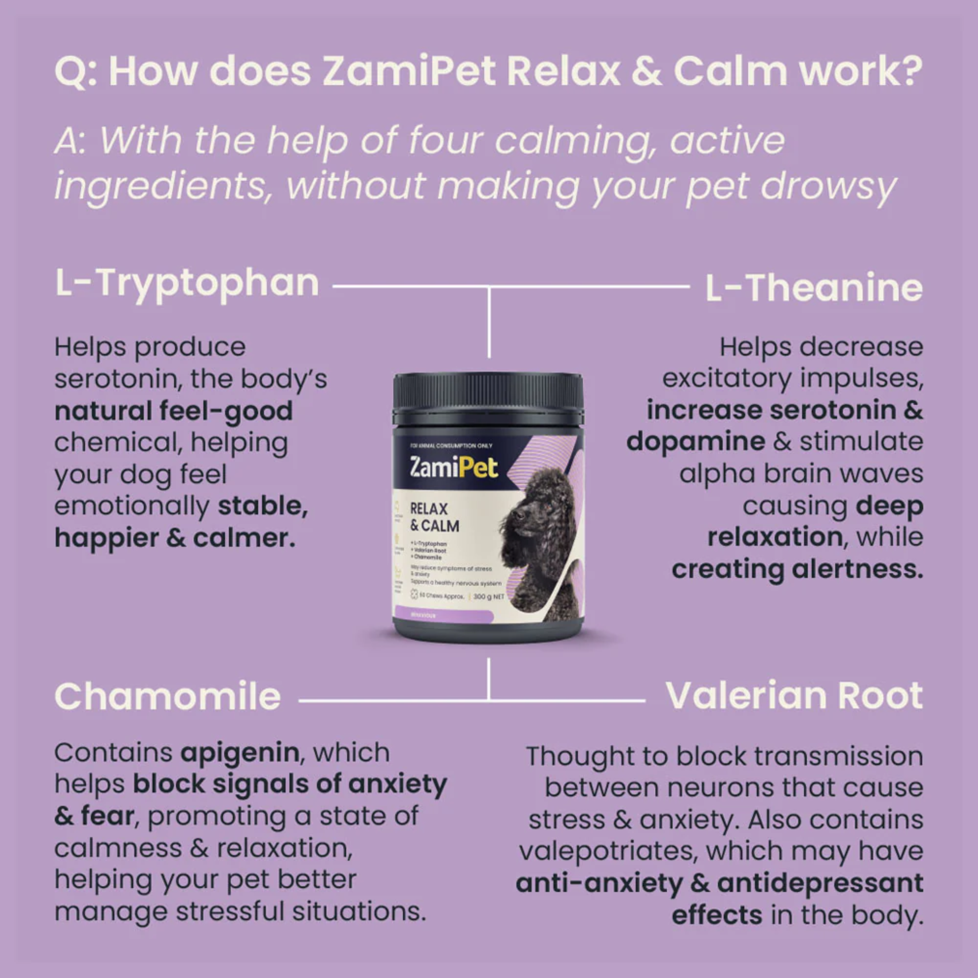 ZamiPet Relax and Calm Chews for Dogs