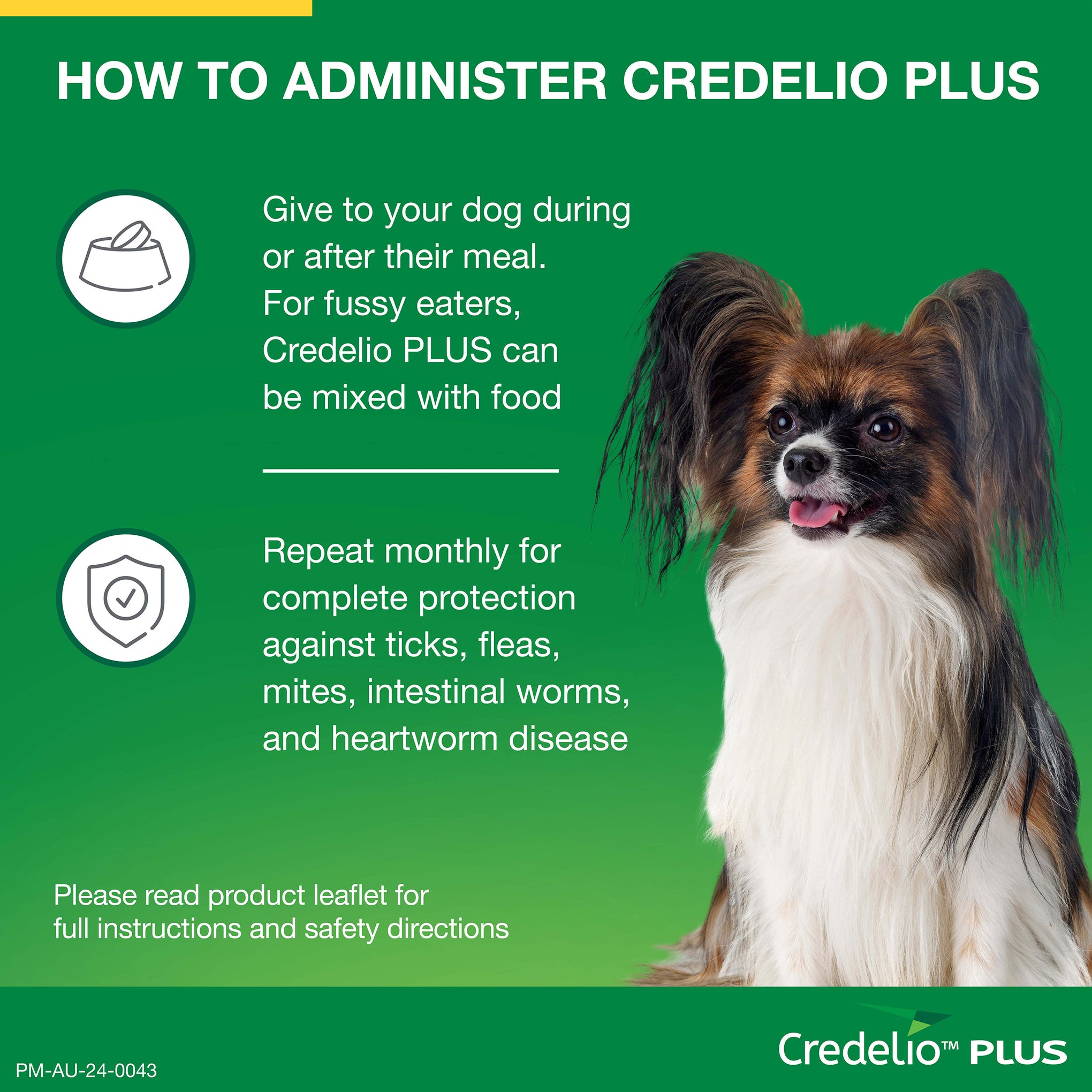 Credelio Plus Extra Small Dog Chews 1.4-2.8kg (Yellow) 1 Pack