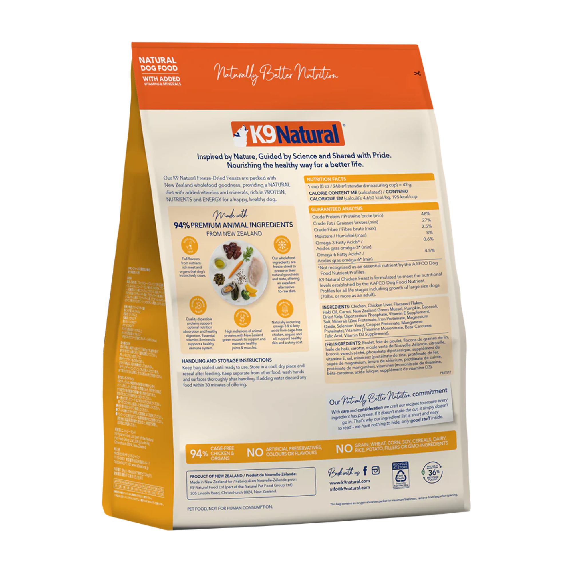 K9 Natural Grain Free Freeze Dried Dog Food Chicken