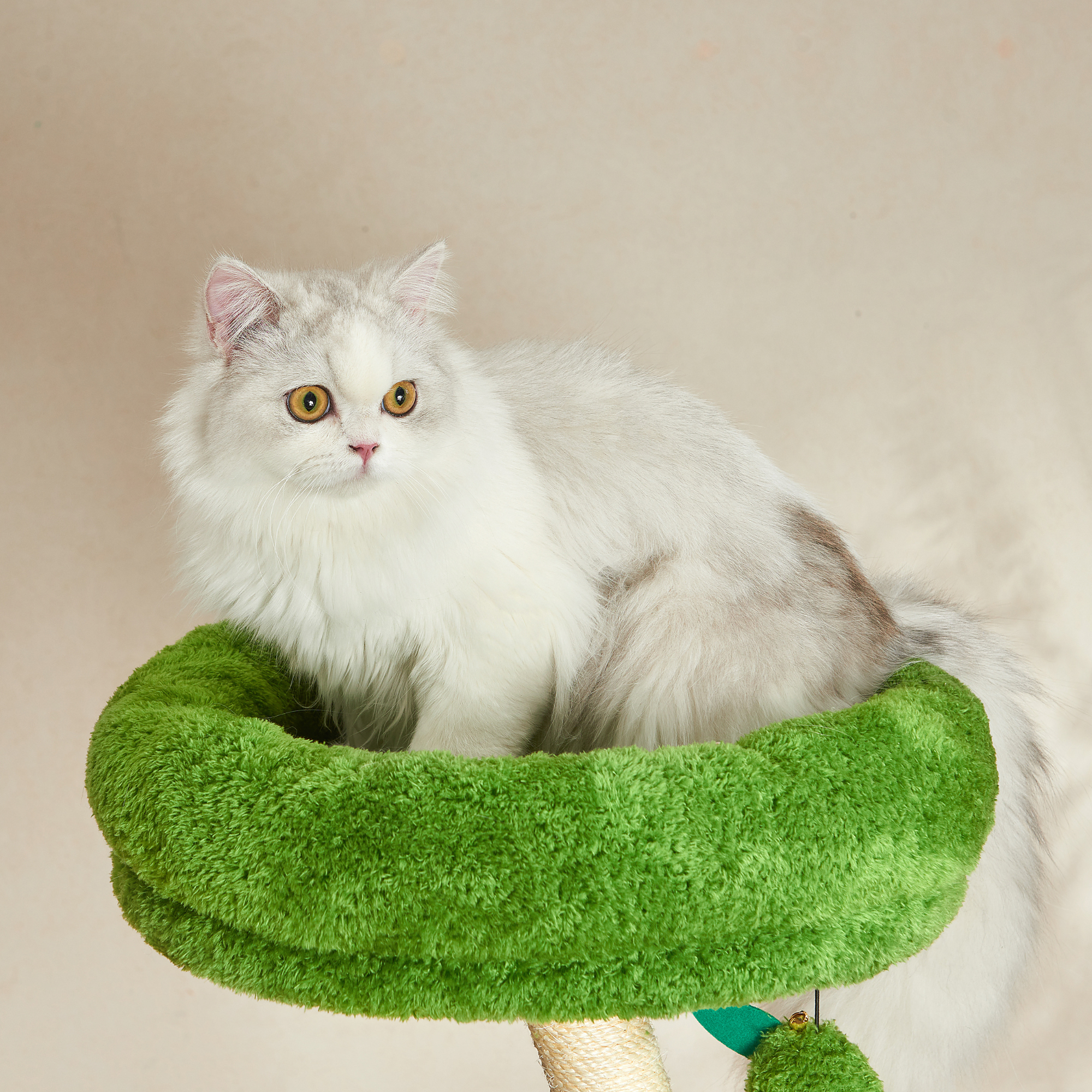 Michu Verde Solid Wooded Base Cat Tree