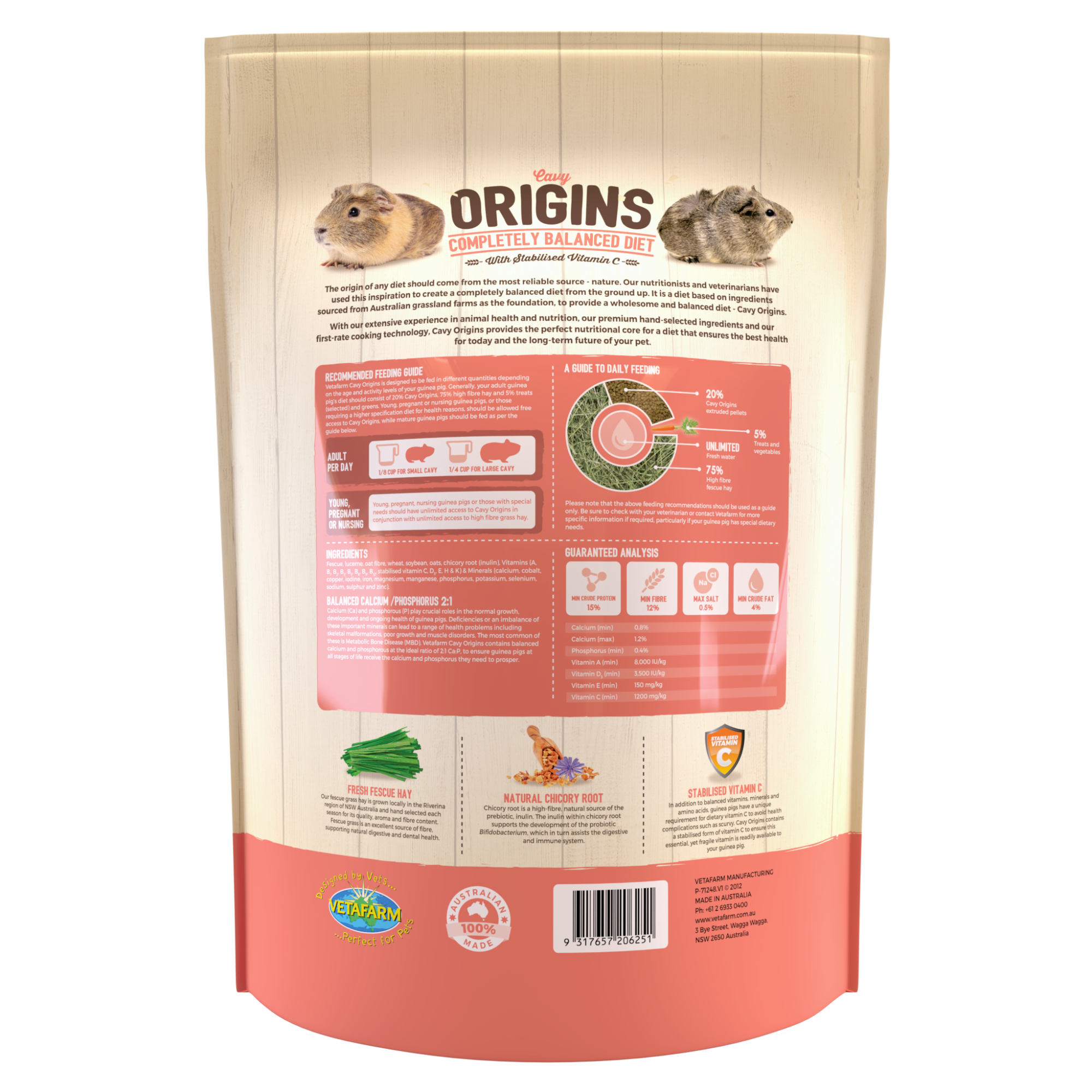 Vetafarm Origins Cavy Food