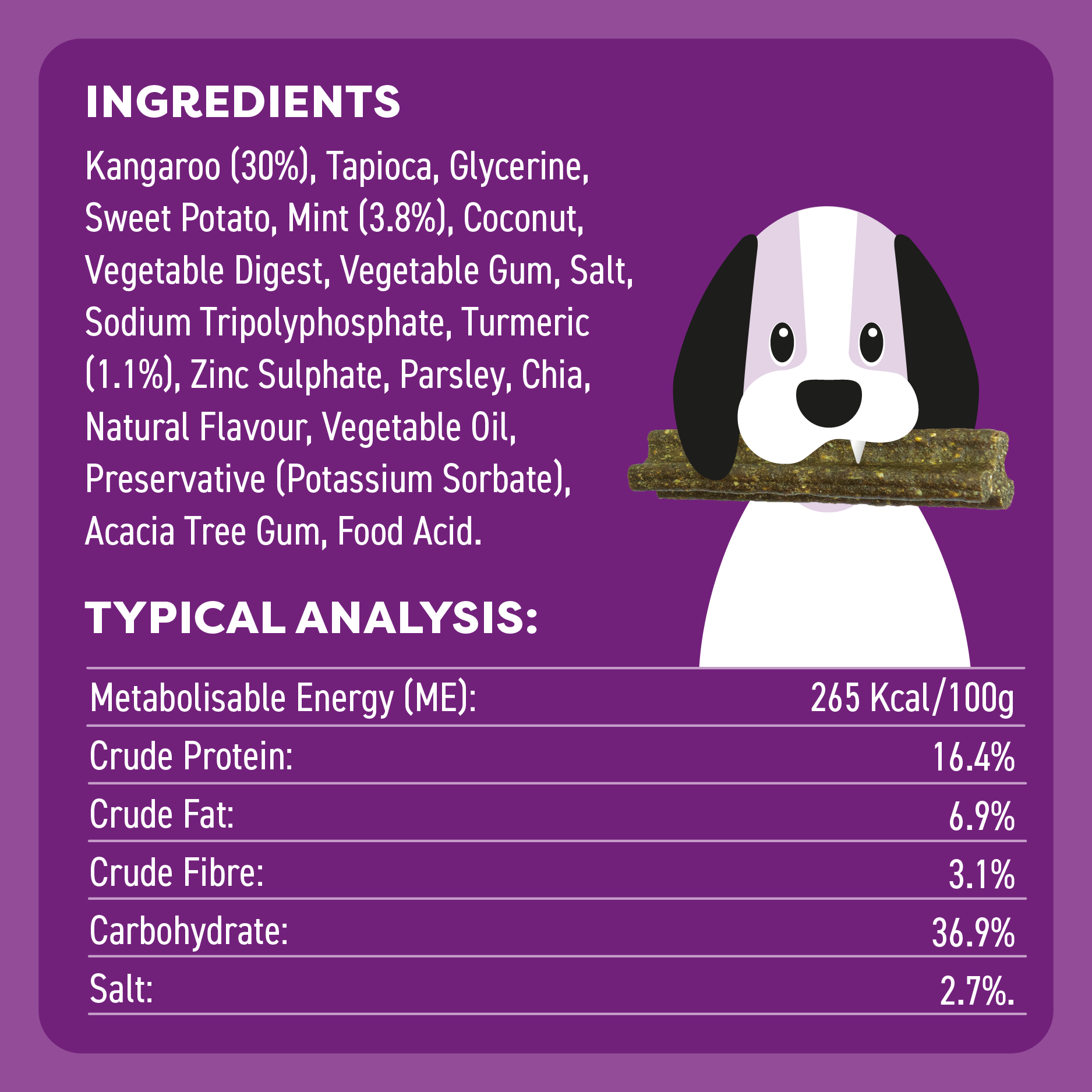 Bell & Bone Dog Dental Sticks Kangaroo Mint and Turmeric