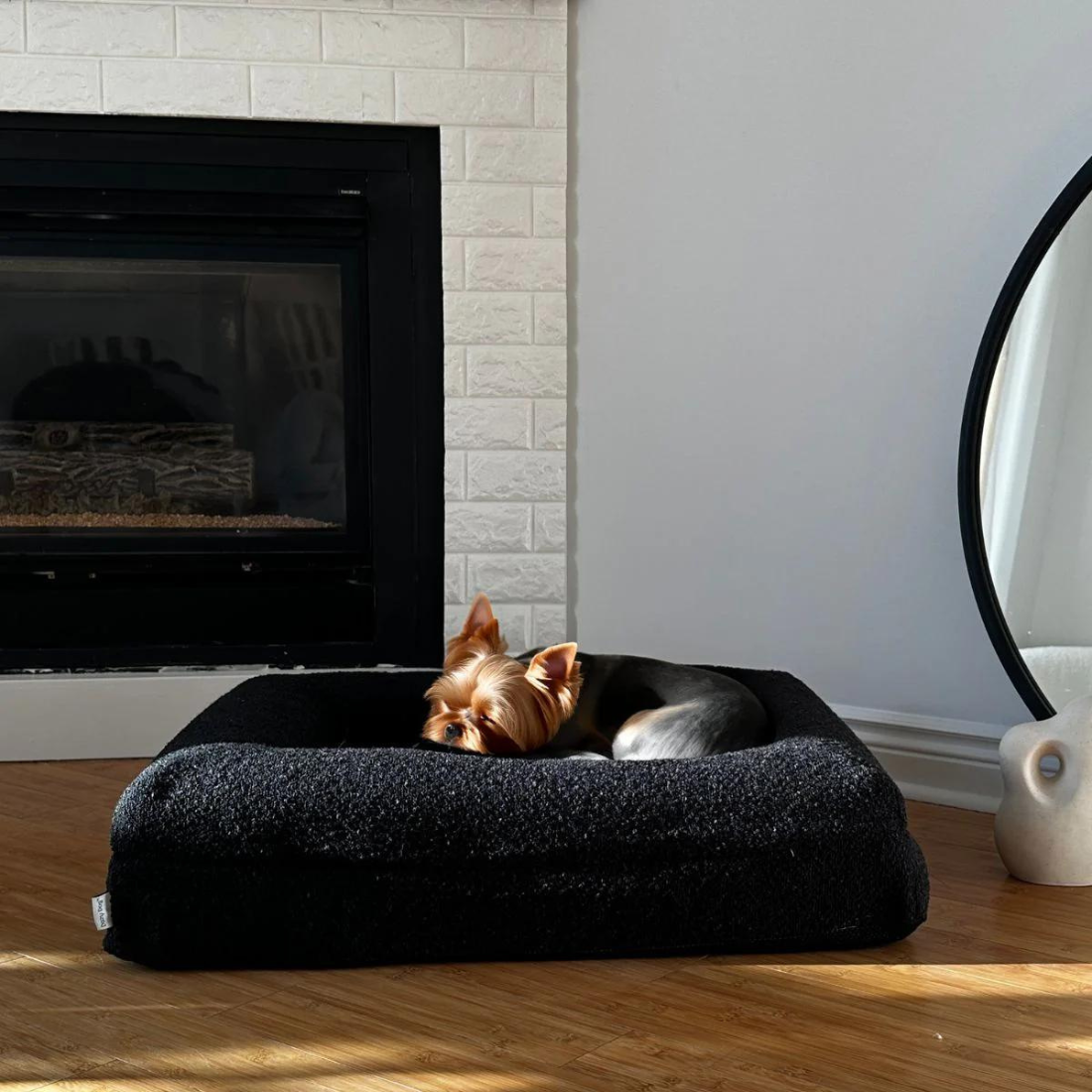 Dazy Dog Bed Cover Boucle Black