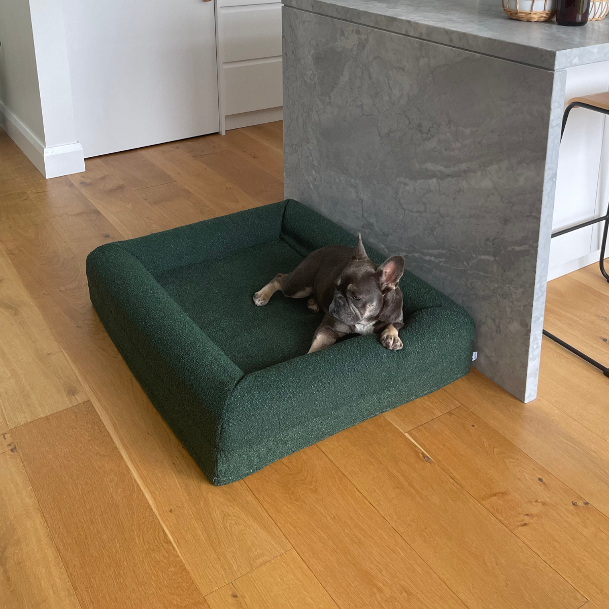 Dazy Dog Bed Cover Boucle Forest Green