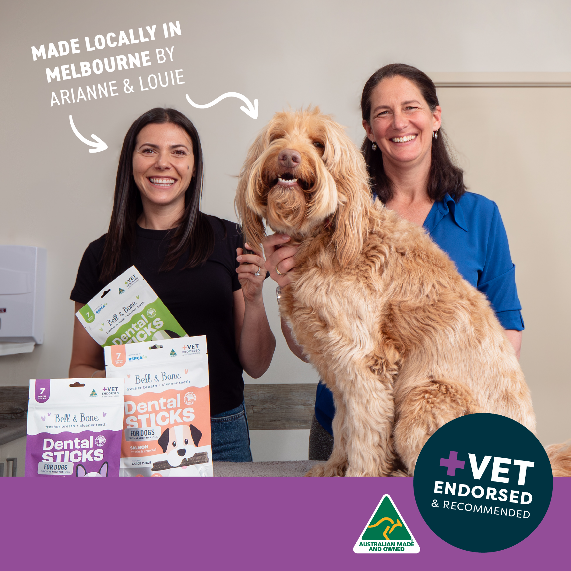 Bell & Bone Dog Dental Sticks Kangaroo Mint and Turmeric