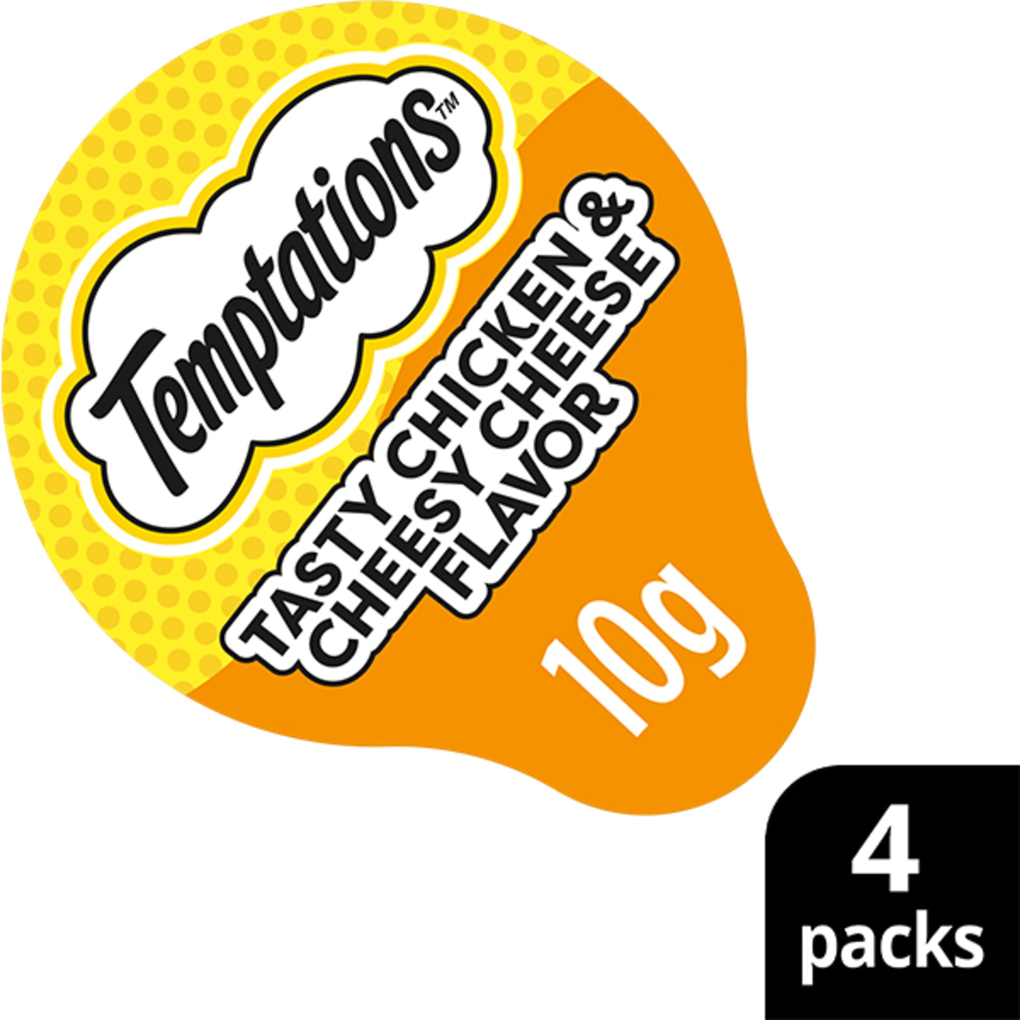 Temptations Creamy Spoons Tasty Chicken & Cheesy Cheese Flavour Cat Treats 10g x 4