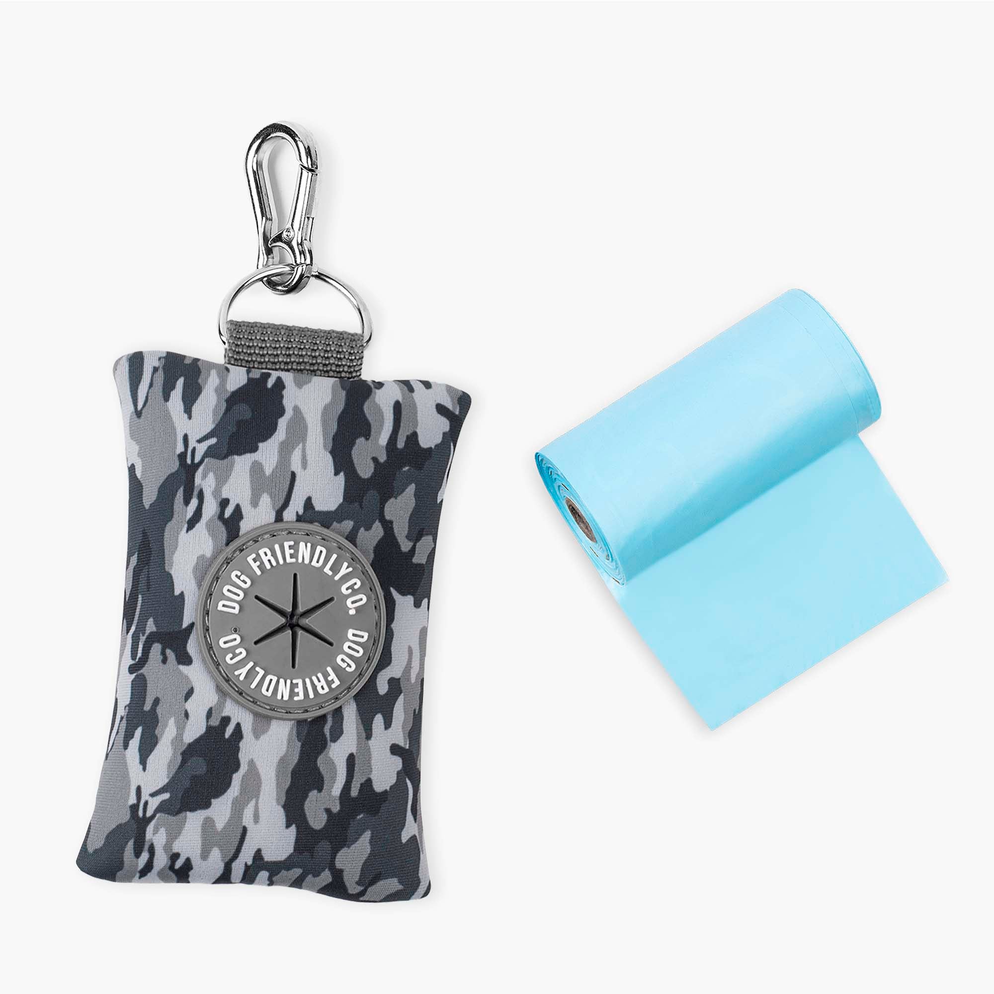 Dog Friendly Co. Dog Poop Bag Holder Grey Camo