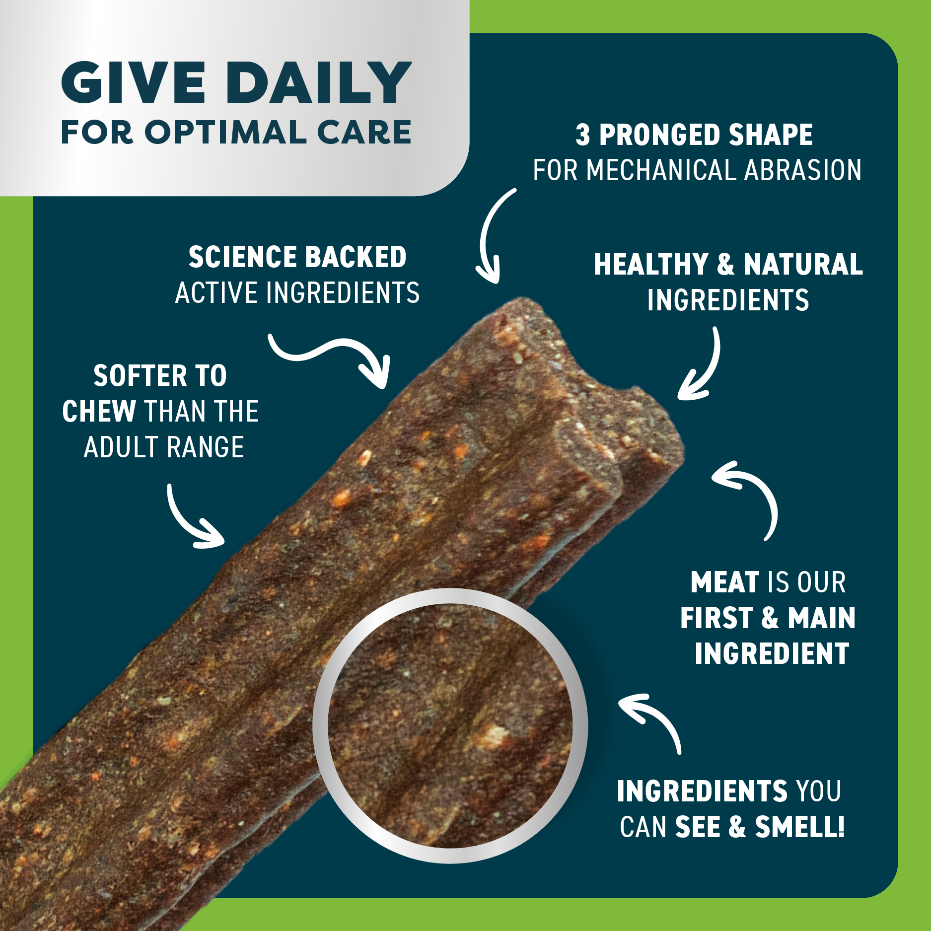 Bell & Bone Senior Dog Dental Sticks Chicken 7 Pack