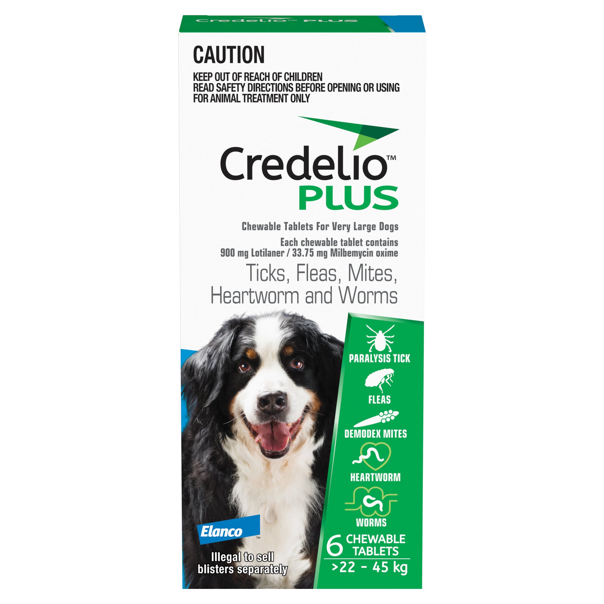 Credelio Plus Extra Large Dog Chews 22-45kg (Blue)