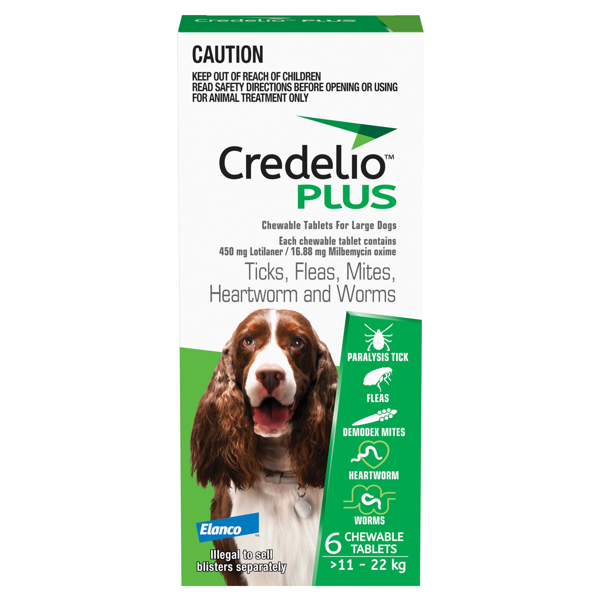 Credelio Plus Large Dog Chews 11-22kg (Green)