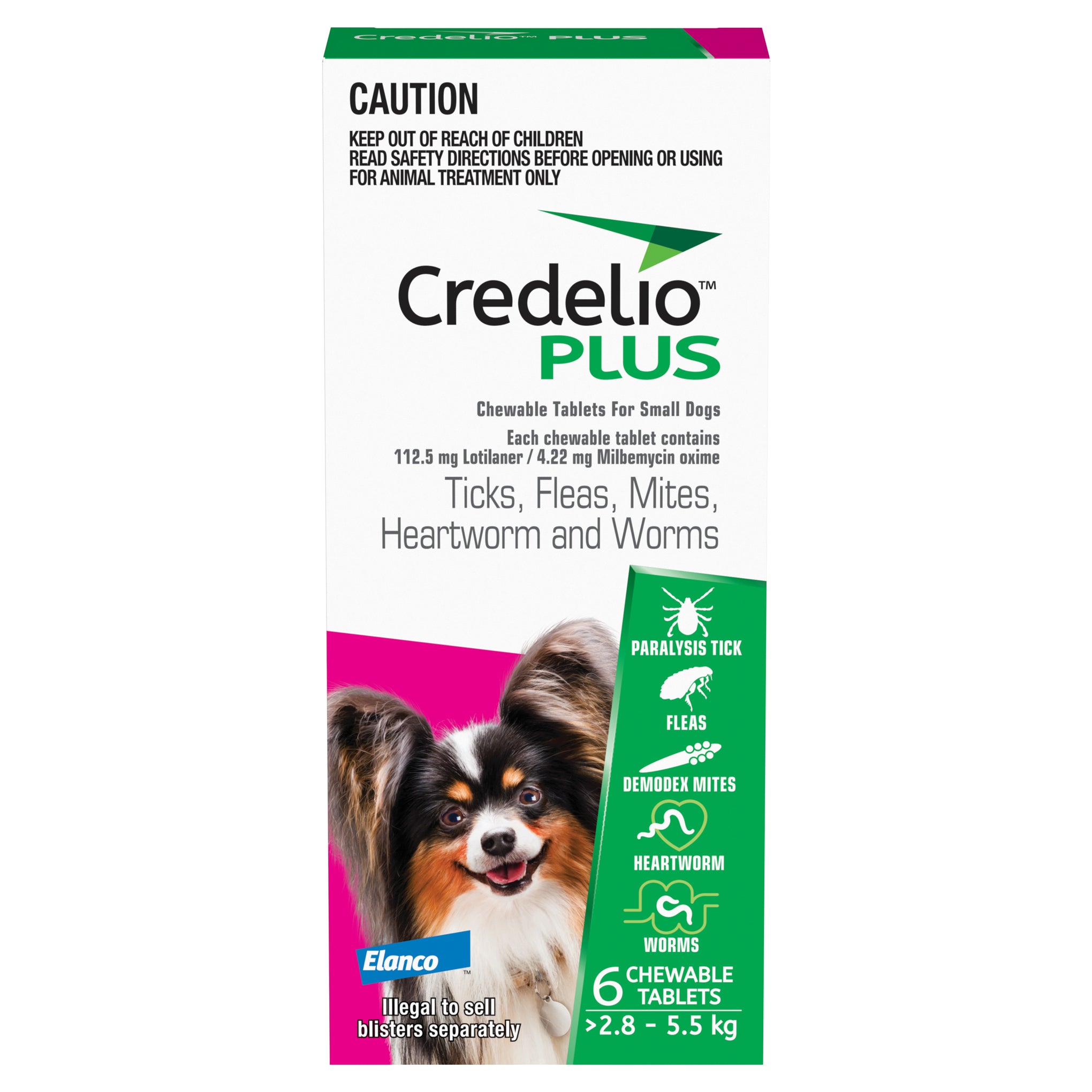 Credelio Plus Small Dog Chews 2.8-5.5kg (Pink)