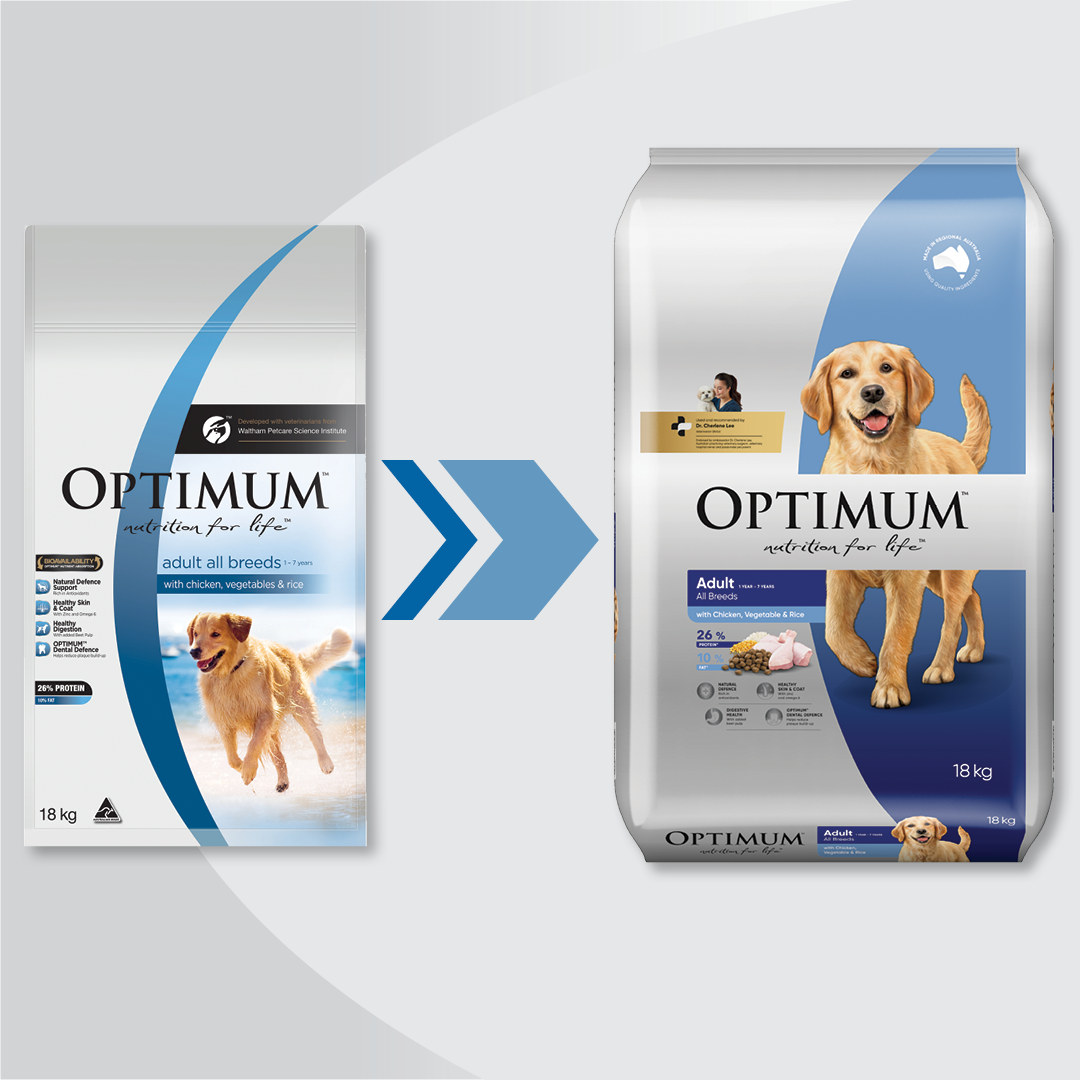 Optimum Chicken Vegetables With Rice Adult All Breed Dry Dog Food 18kg
