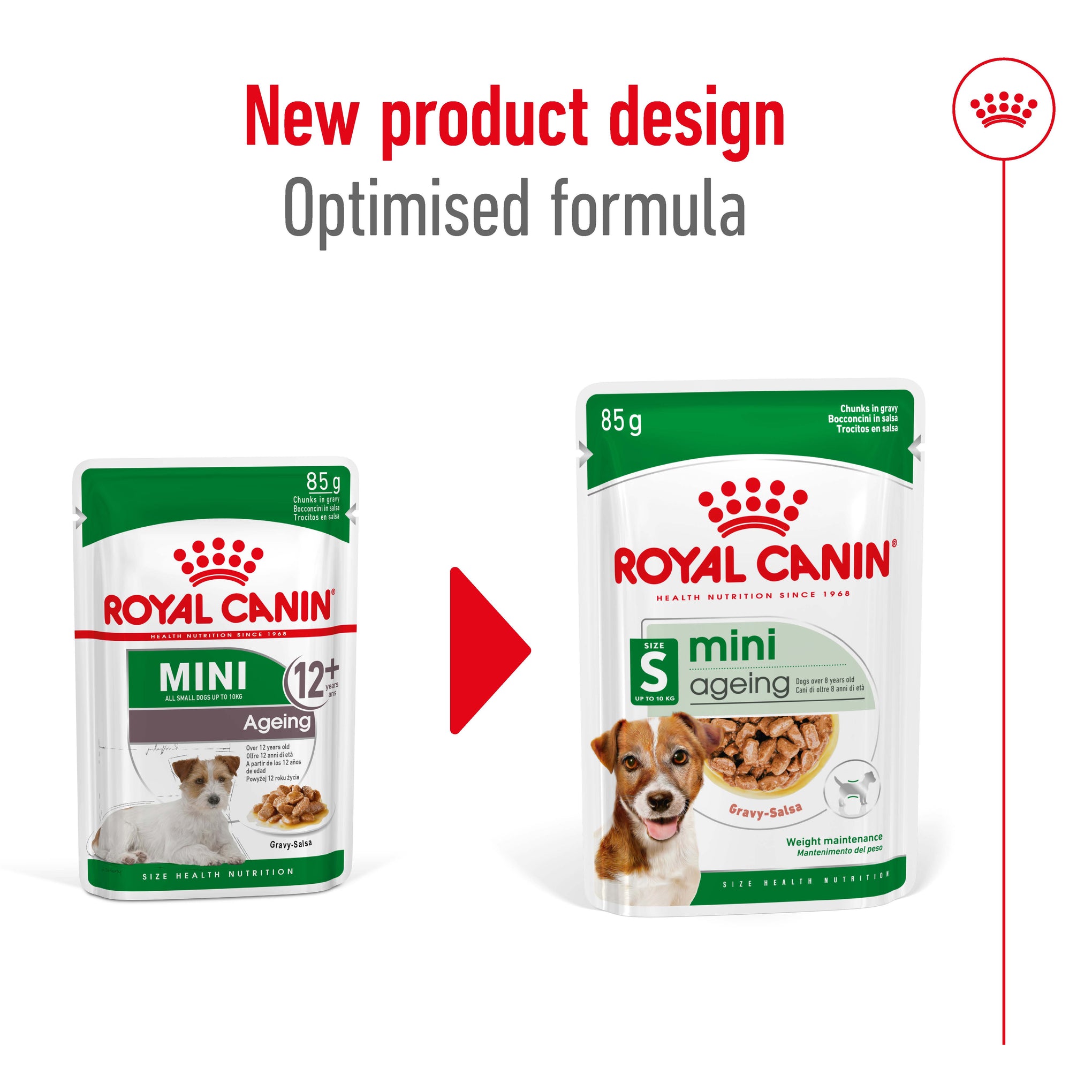 Royal Canin Mini Ageing 12+ Wet Dog Food Pouches 85g x 12