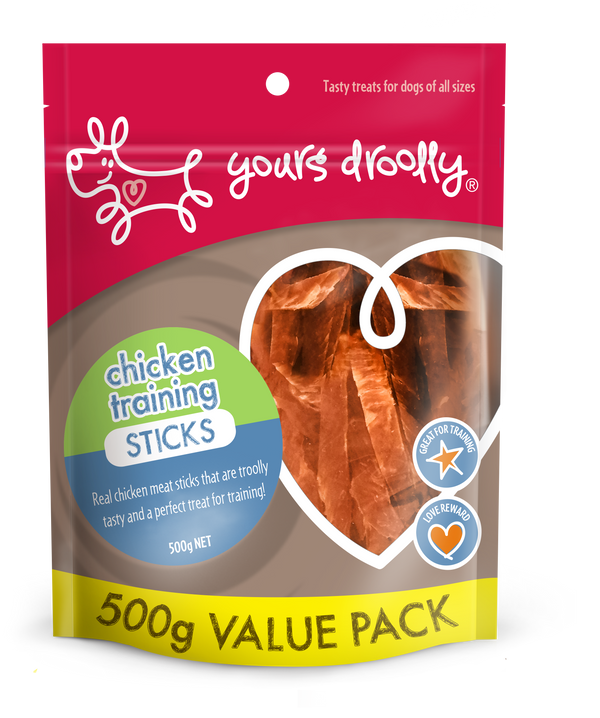 Yours Droolly Chicken Training Sticks Dog Treats 500g