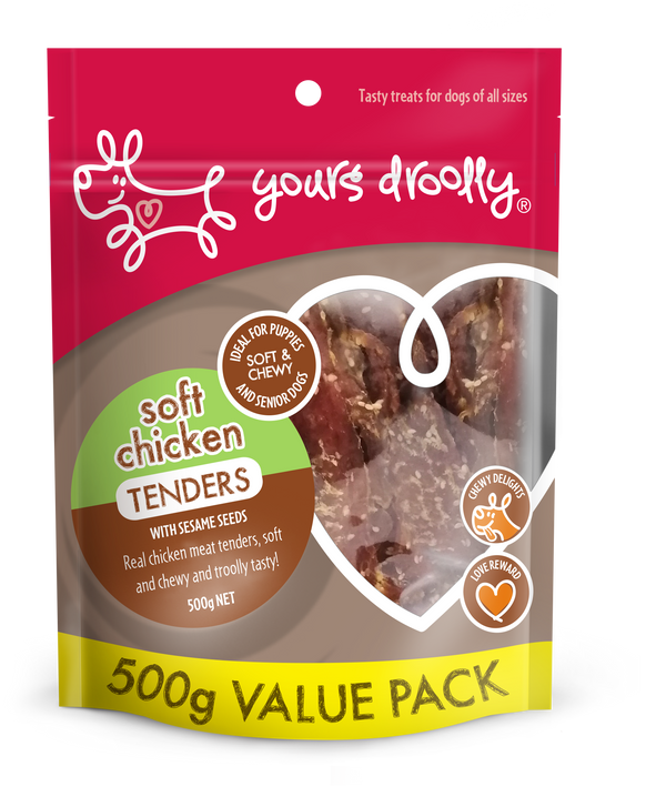 Yours Droolly Soft Chicken Tenders Dog Treats 500g