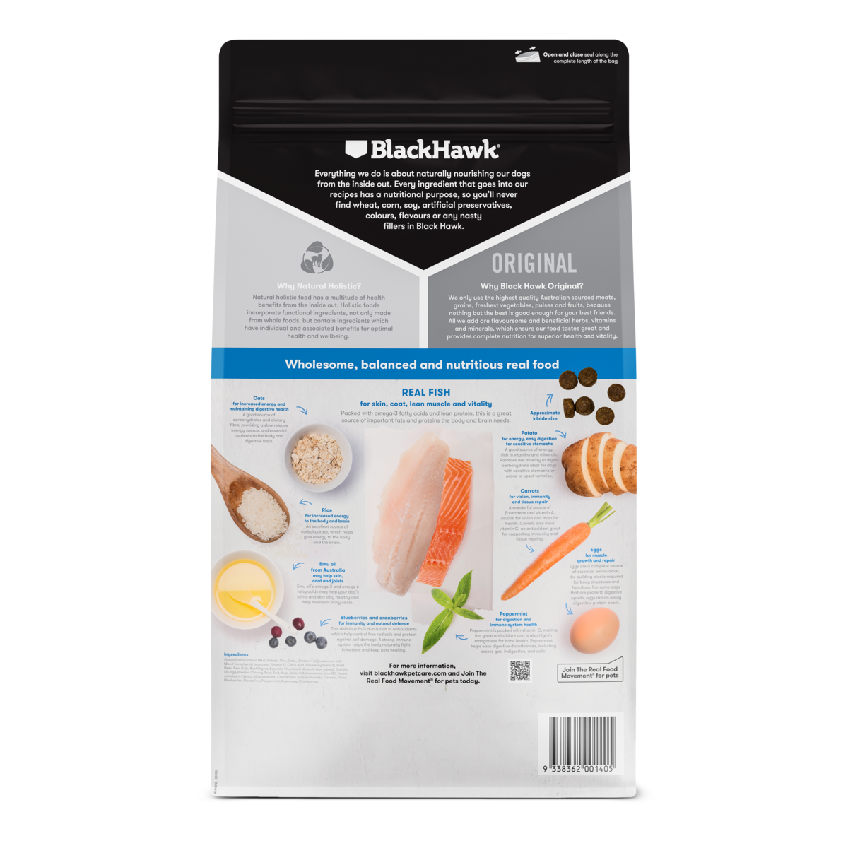 Black Hawk Original Adult Fish and Potato Dry Dog Food