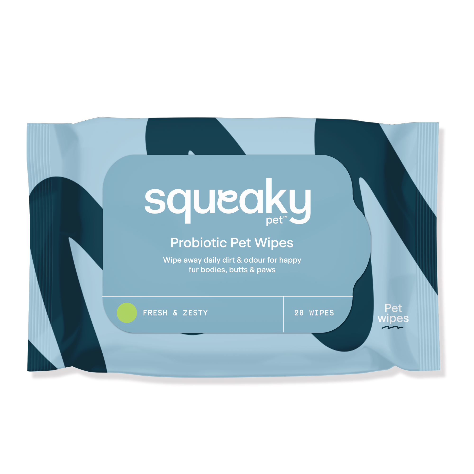 Squeaky Pet Probiotic Pet Wipes Fresh & Zesty