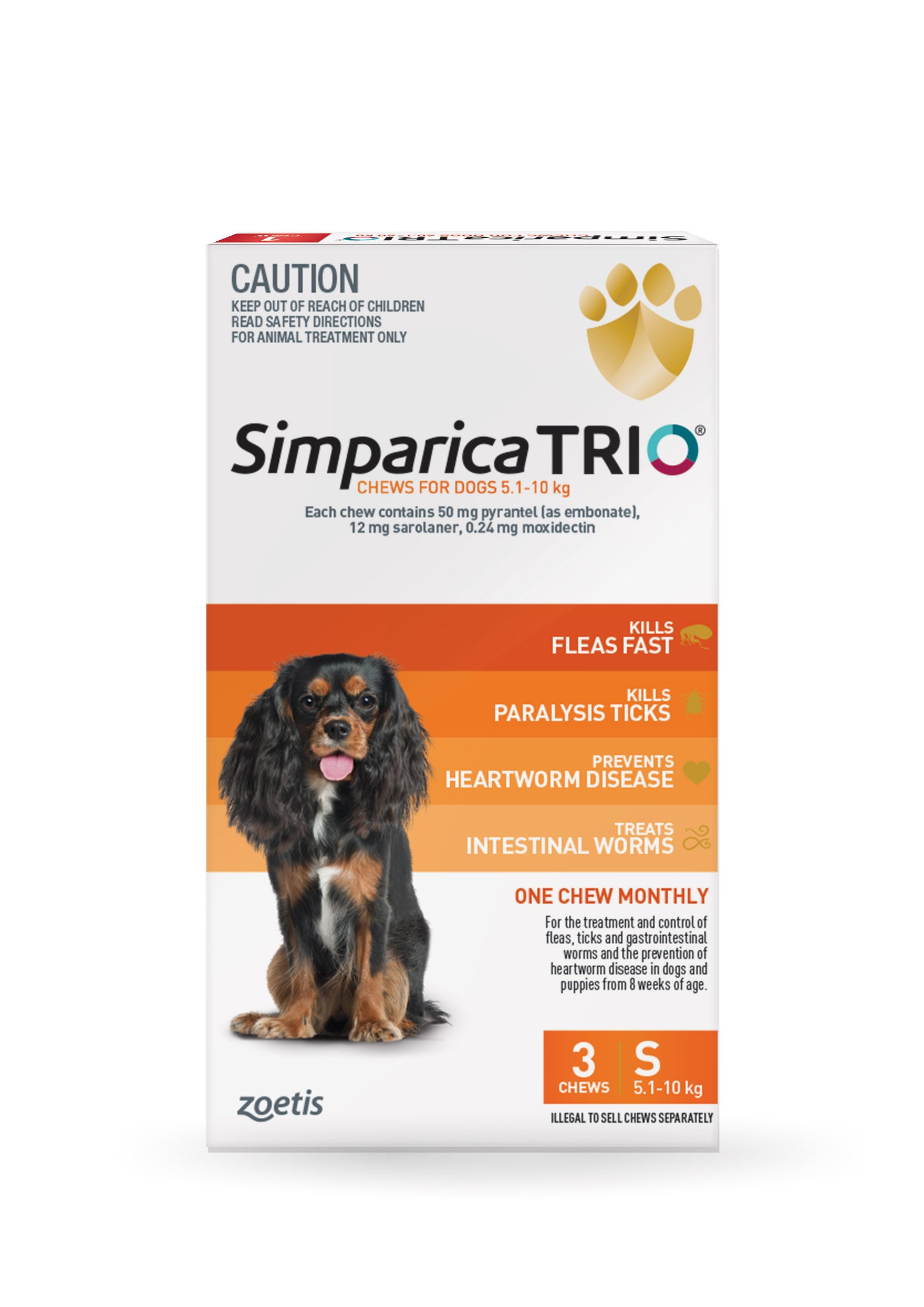 Simparica Trio Small Dog Chews 5.1-10kg