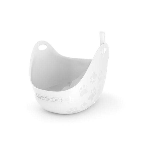 LitterLocker Cat Litter Box With Scoop White