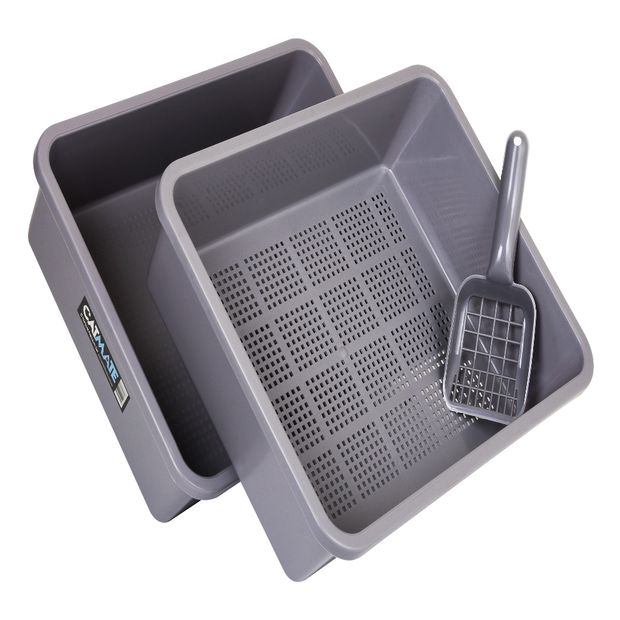 Catmate Sieve Cat Litter Tray Grey