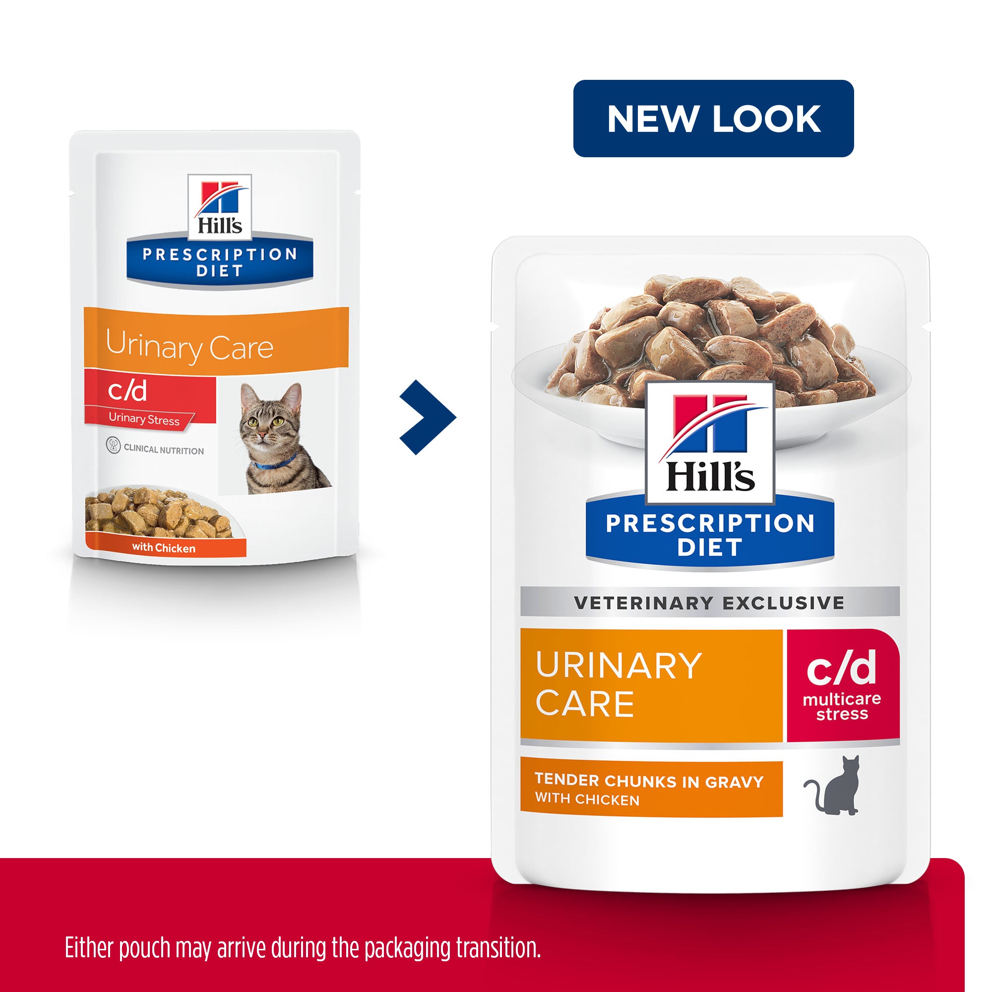 Hill's Prescription Diet c/d Multicare Stress Urinary Care Cat Food Pouches 85g x 12