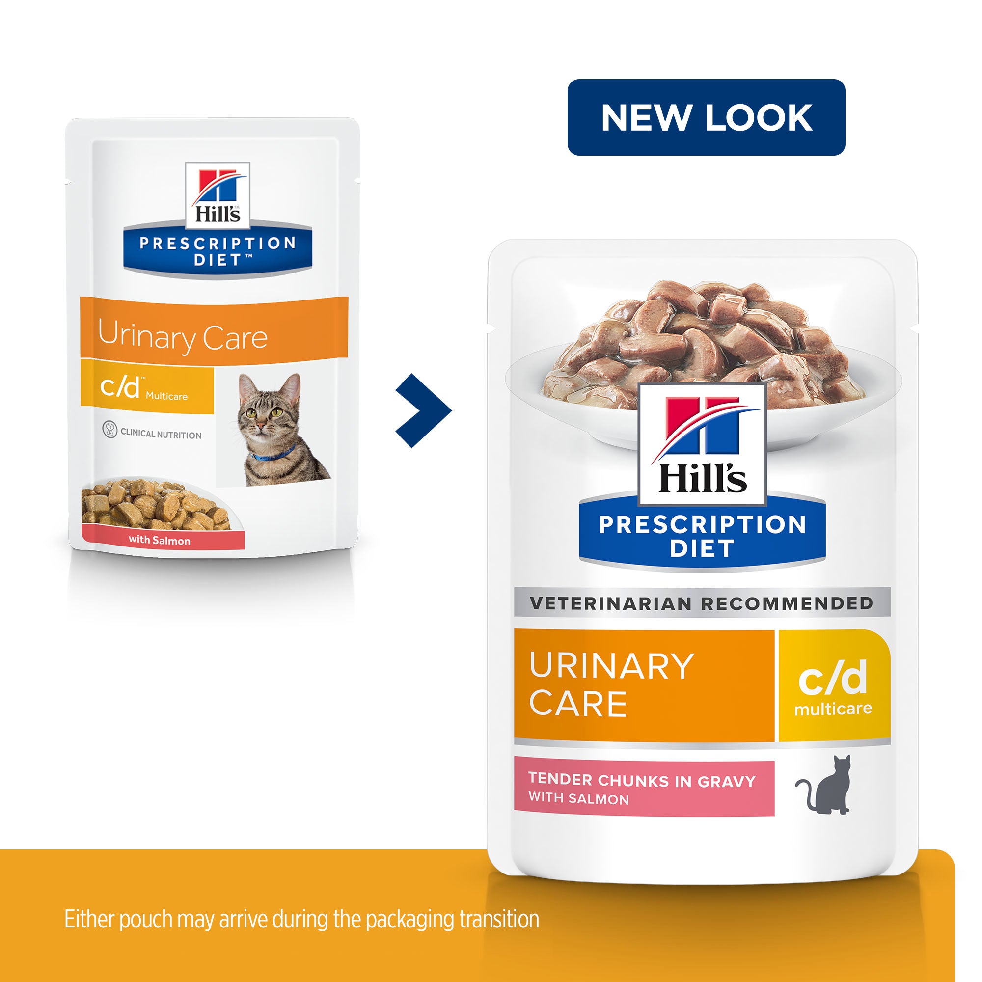 Hill's Prescription Diet c/d Multicare Urinary Care Salmon Cat Food Pouches 85g x 12