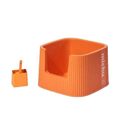 Michu XXL Delux Cat Litter Box with Scoop Coral
