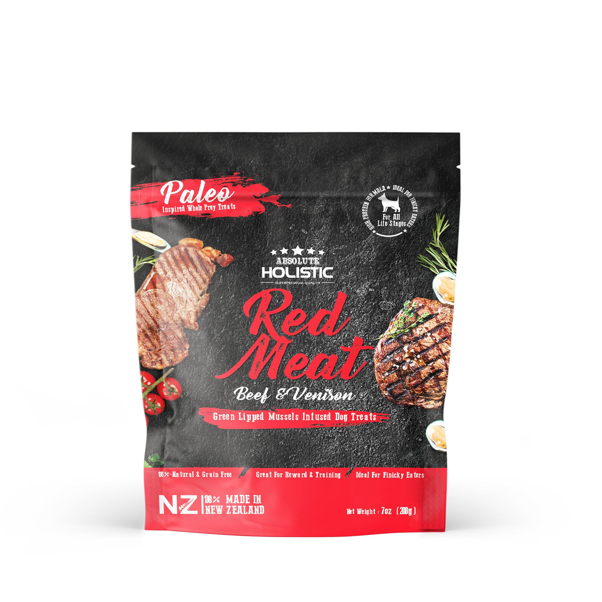 Absolute Holistic Air Dried Dog Treats Beef & Venison 200g