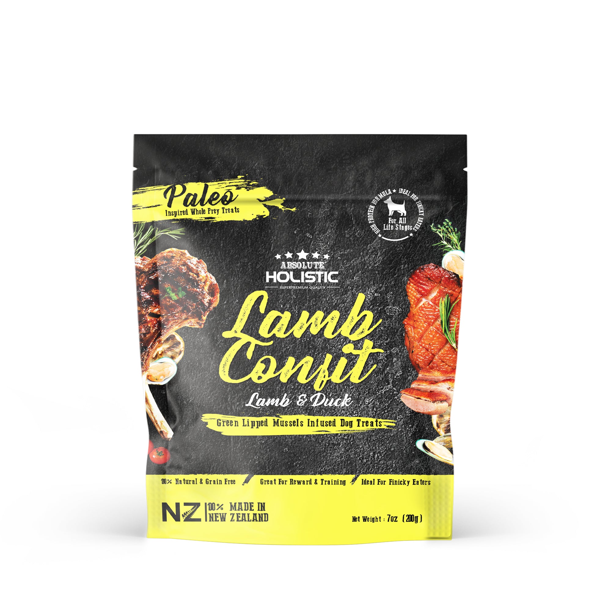 Absolute Holistic Air Dried Dog Treats Lamb & Duck 200g