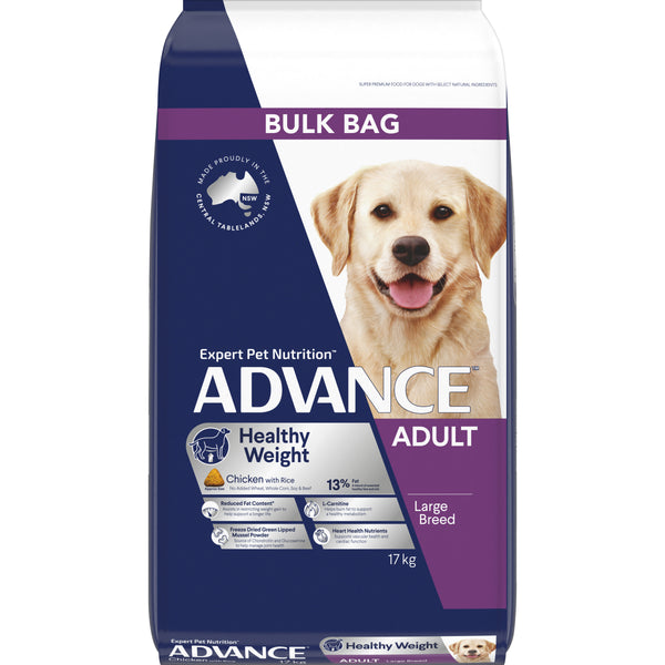 Advance Chicken and Rice Healthy Weight Large Breed Adult Dry Dog Food 17kg