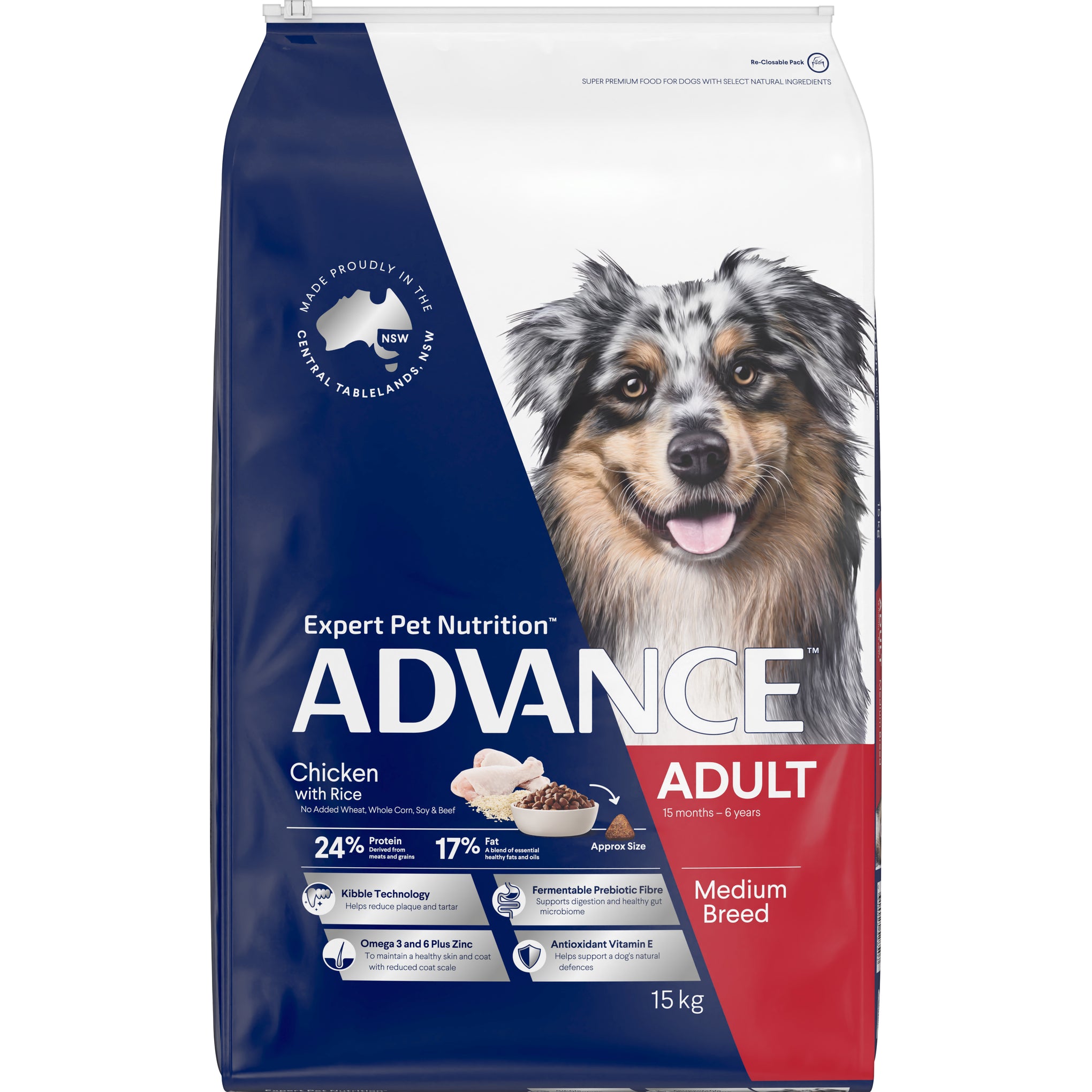 Advance Chicken and Rice Medium Breed Adult Dog Dry Food