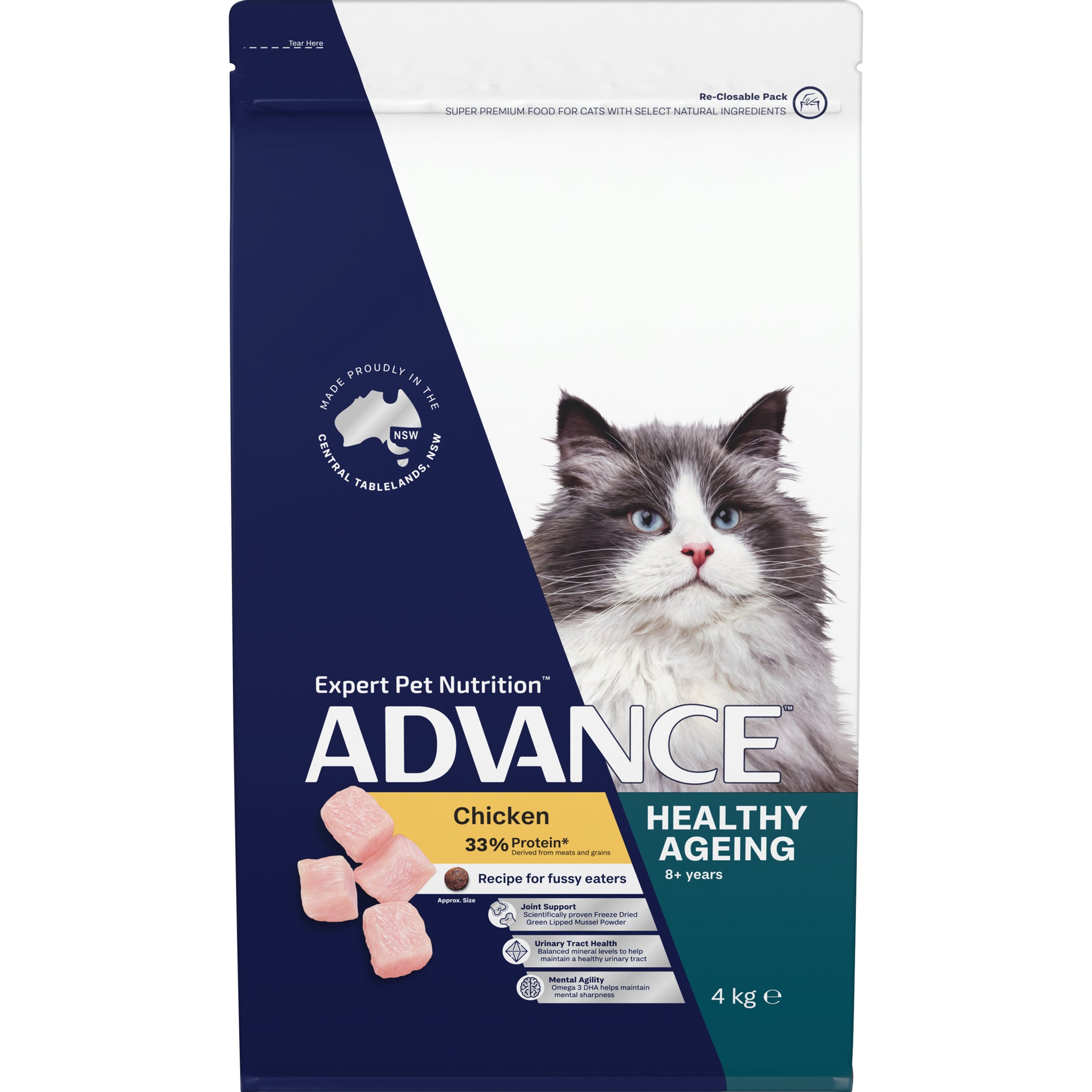 Advance Healthy Ageing Chicken Adult Dry Cat Food 4kg