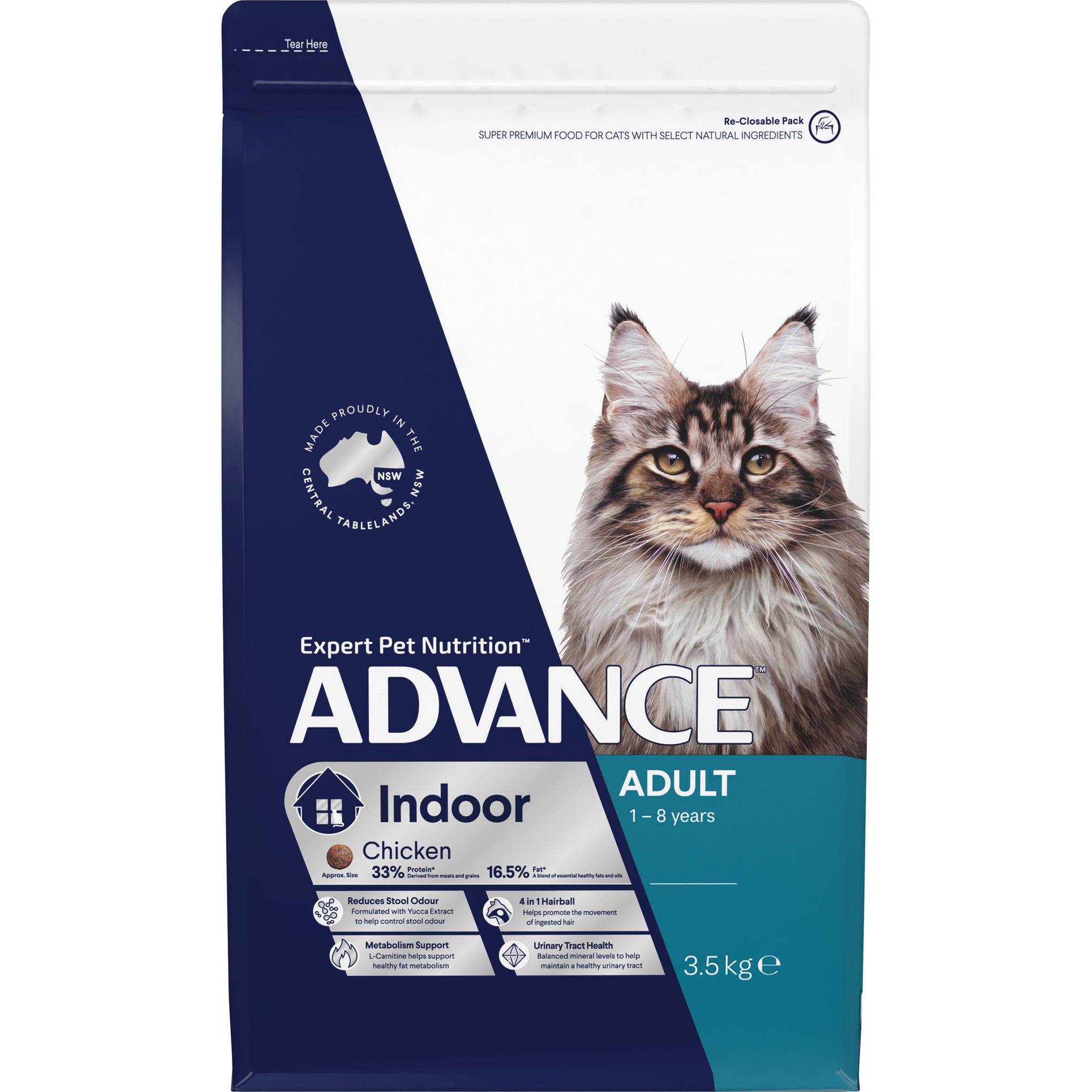 Advance Indoor Chicken Adult Dry Cat Food