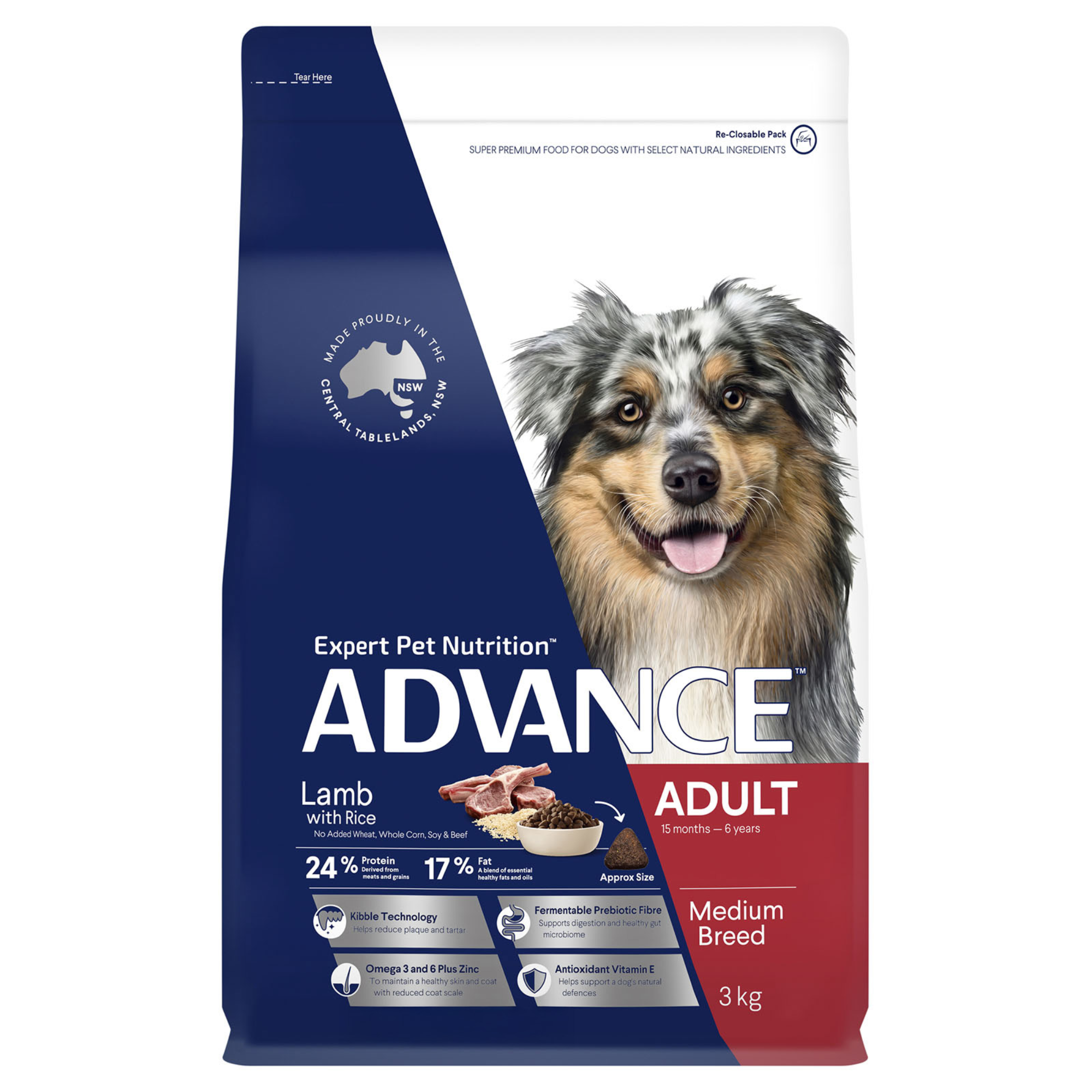 Advance Lamb and Rice Adult Dog Medium Breed Dry Dog Food