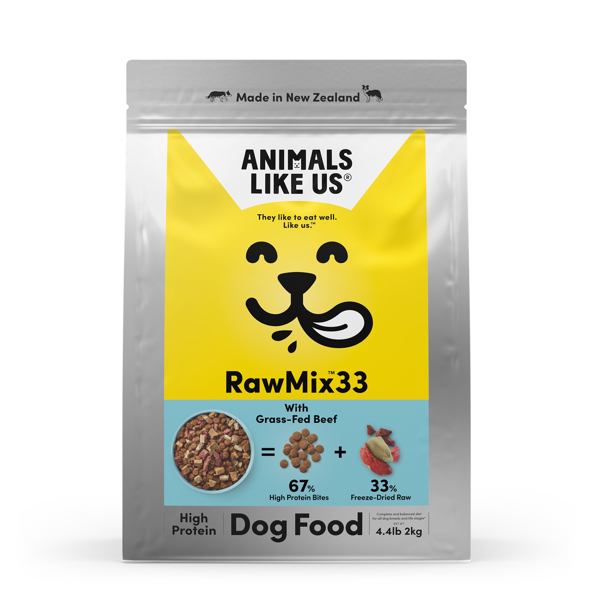 Animals Like Us RawMix33 with Grass-Fed Beef Dog Food 2kg