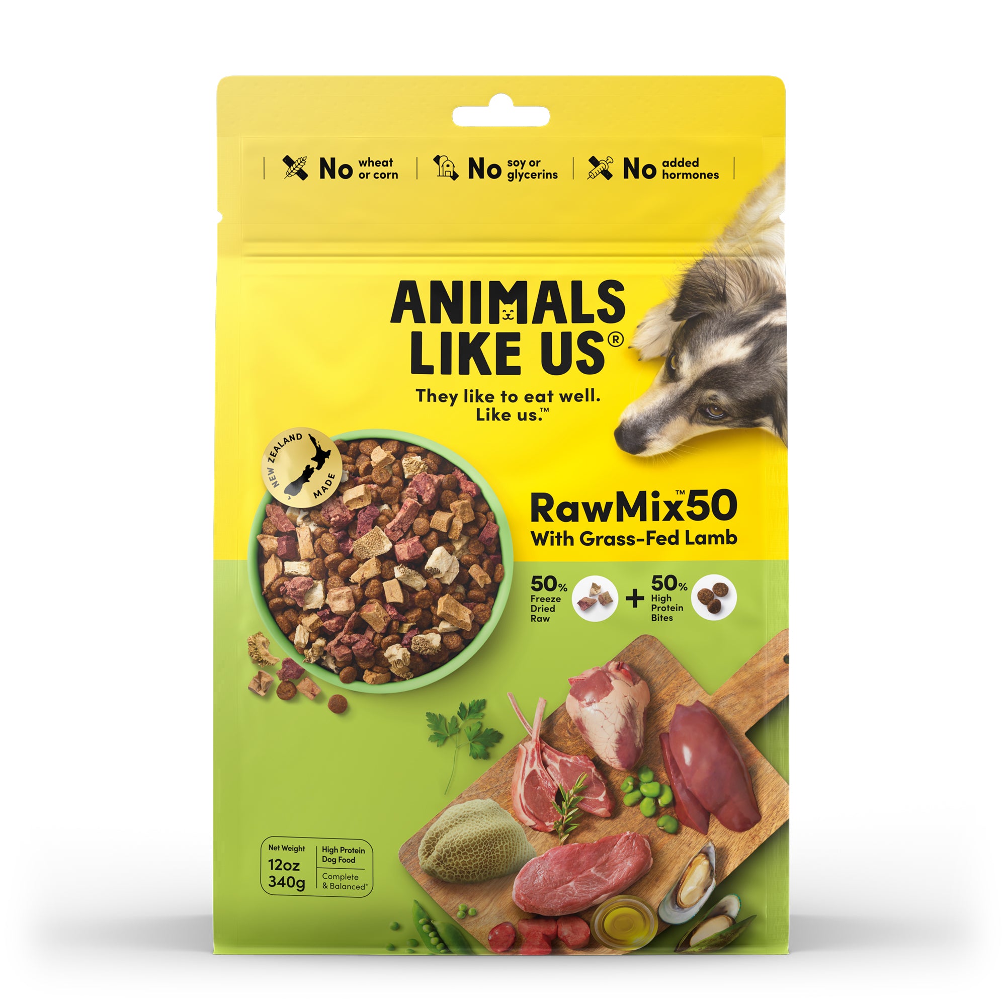 Animals Like Us RawMix50 with Grass-Fed Lamb Dog Food