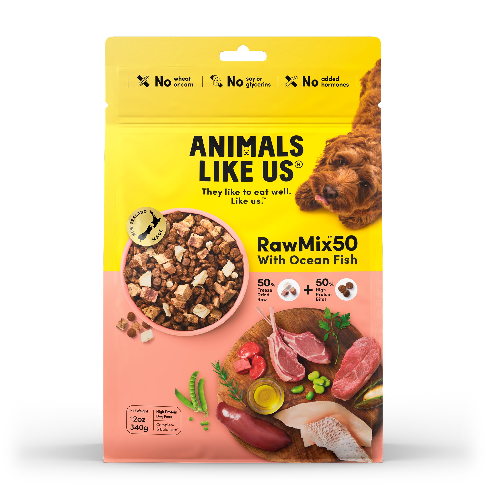 Animals Like Us RawMix50 with Ocean Fish Dog Food