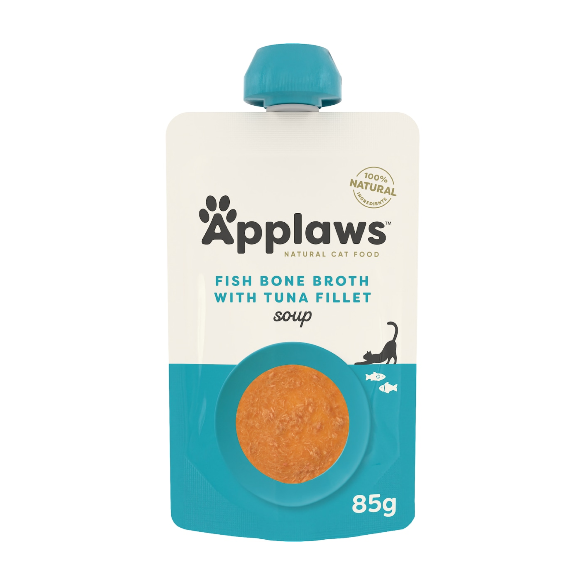 Applaws Natural Wet Cat Fish Broth with Tuna Fillet Soup Pouch 85g