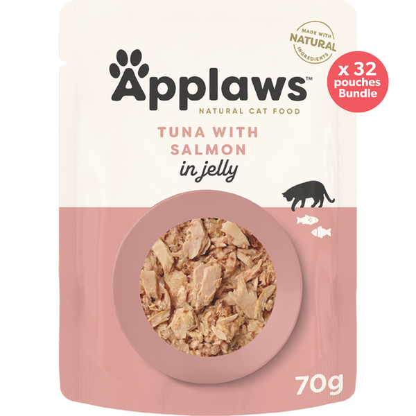 Applaws Natural Wet Cat Pouch Tuna & Salmon 70g x 32