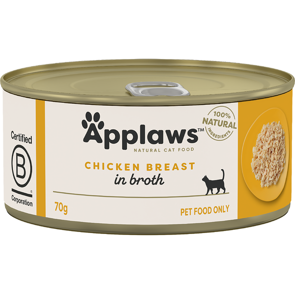 Applaws Natural Wet Cat Tin Chicken 70g x 24