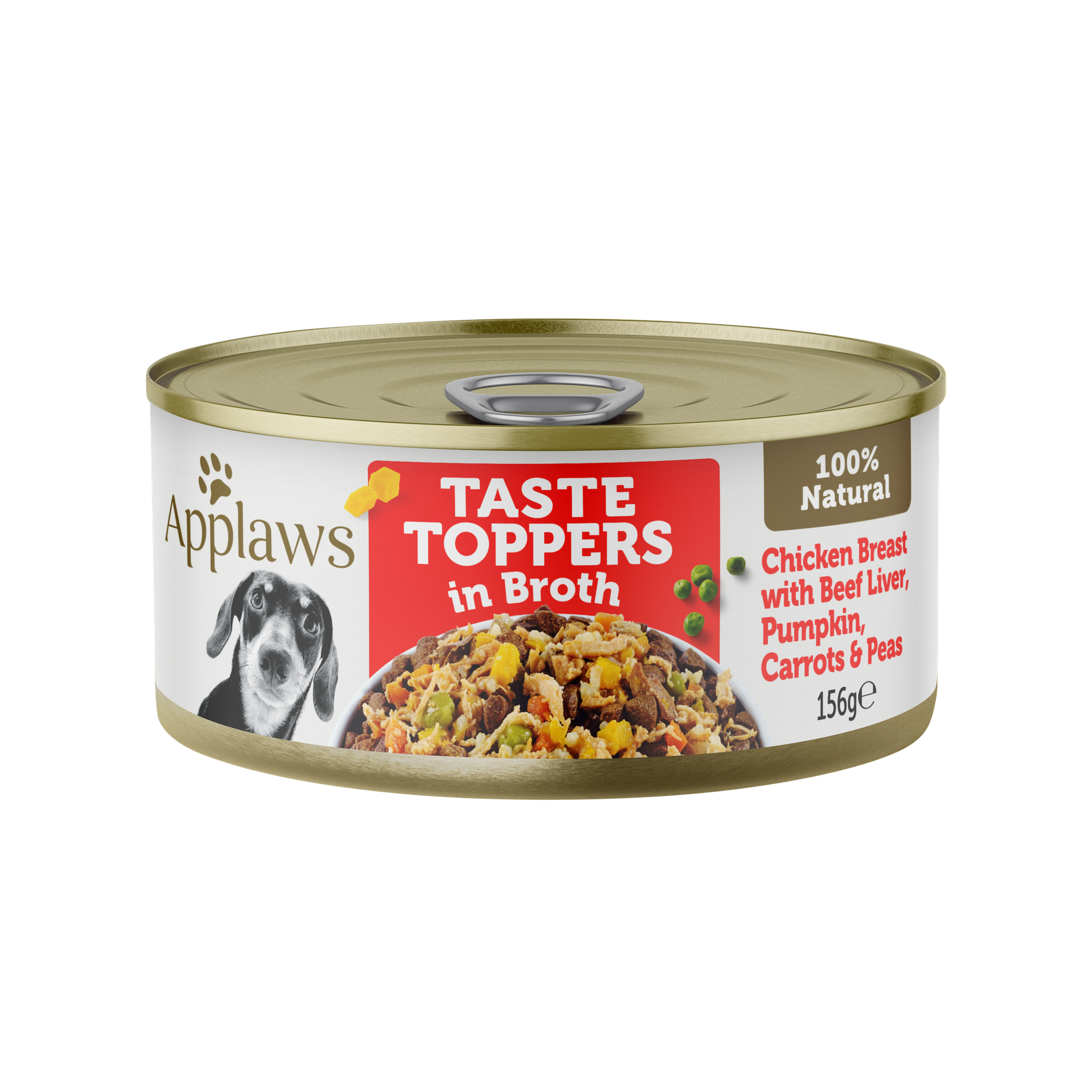 Applaws Taste Toppers Wet Dog Food Chicken Breast with Beef Liver & Veg 156g x 16